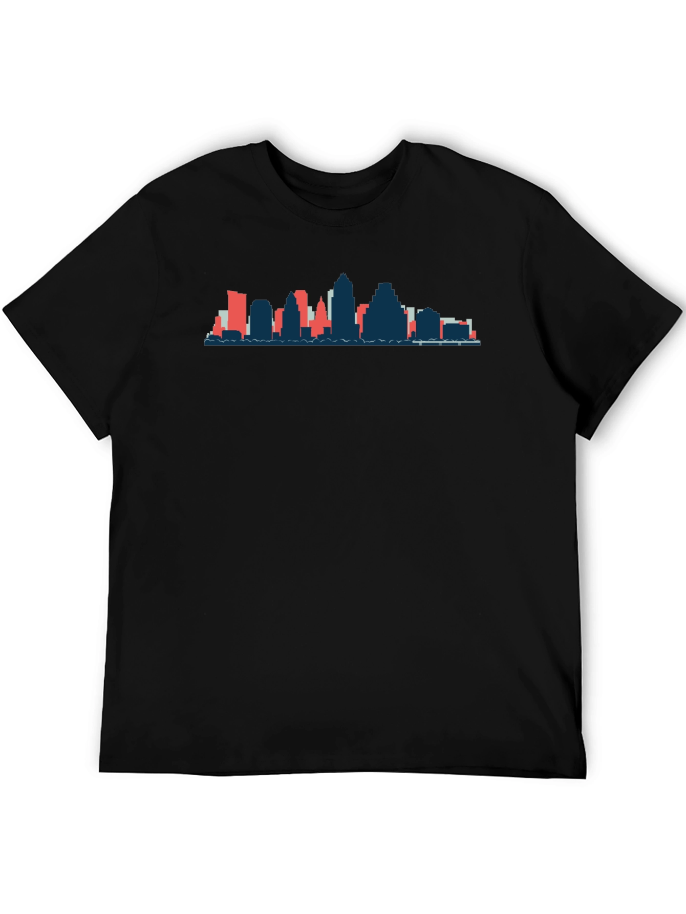 Skyline Graphic Tee - Black Cotton Blend