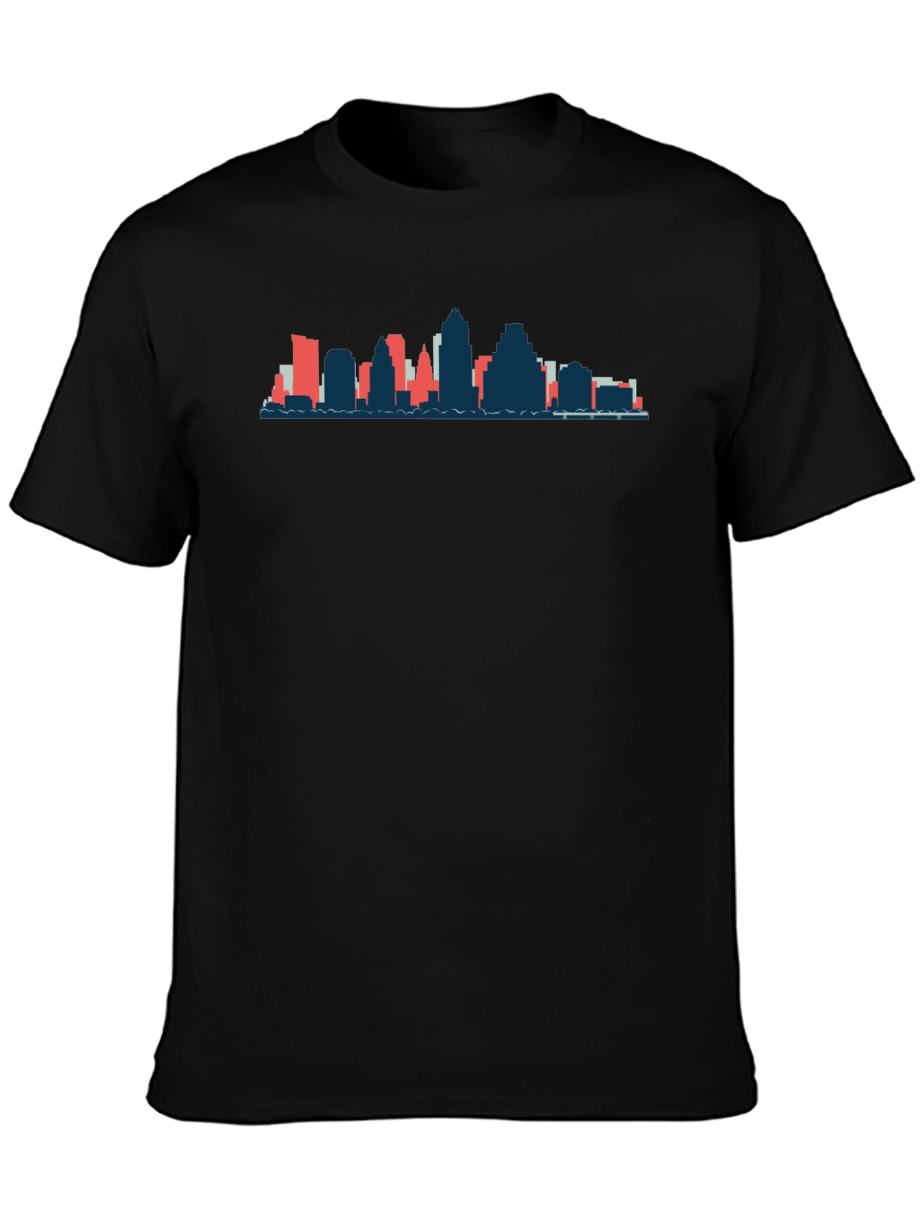 Skyline Graphic Tee - Black Cotton Blend