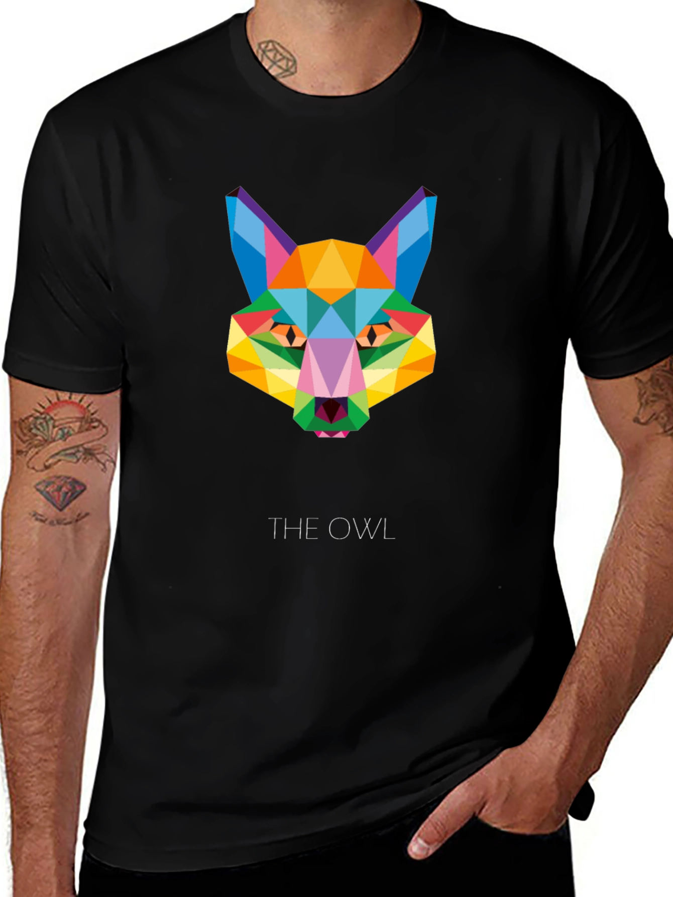 Geometric Owl T-Shirt - Modern Graphic Tee