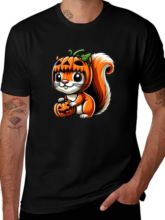 Halloween Squirrel Pumpkin Head T-Shirt