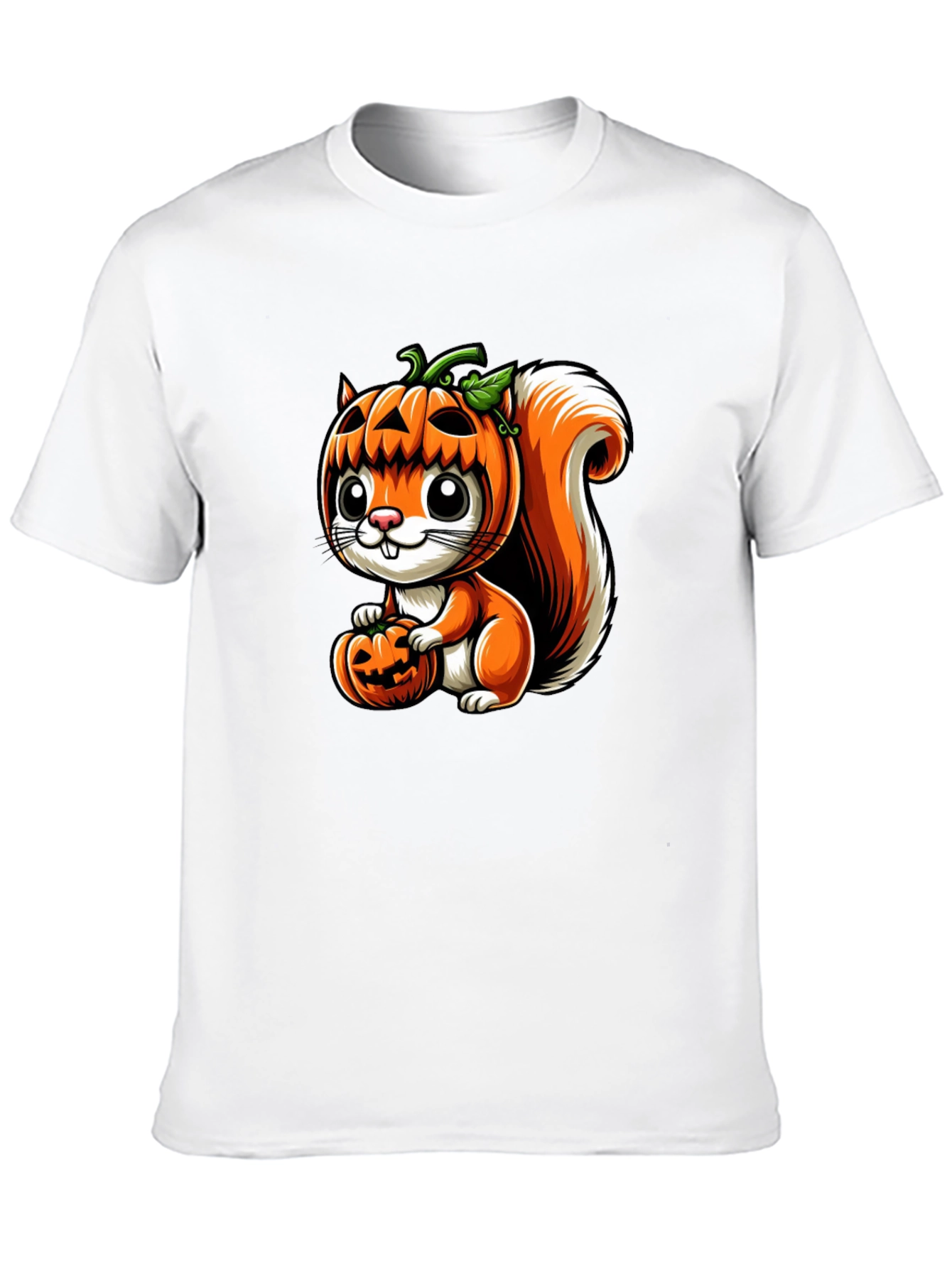 Halloween Squirrel Pumpkin Head T-Shirt