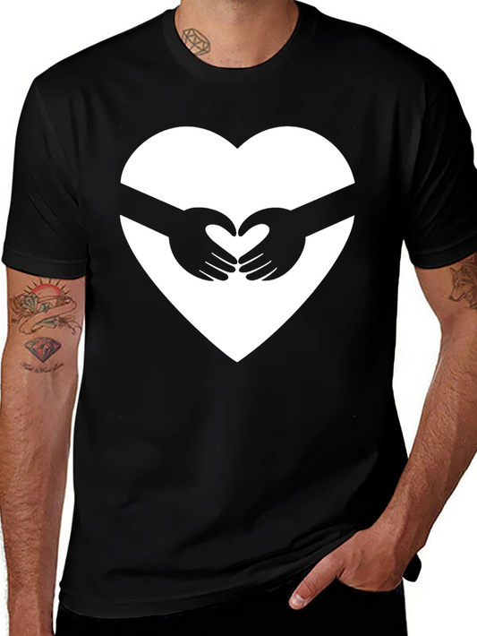 Heart Hands Graphic Tee - Black Unisex Shirt