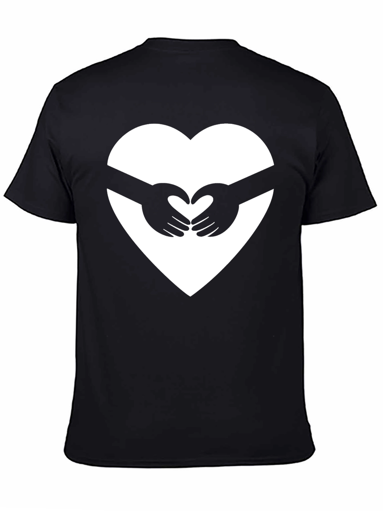 Heart Hands Graphic Tee - Black Unisex Shirt