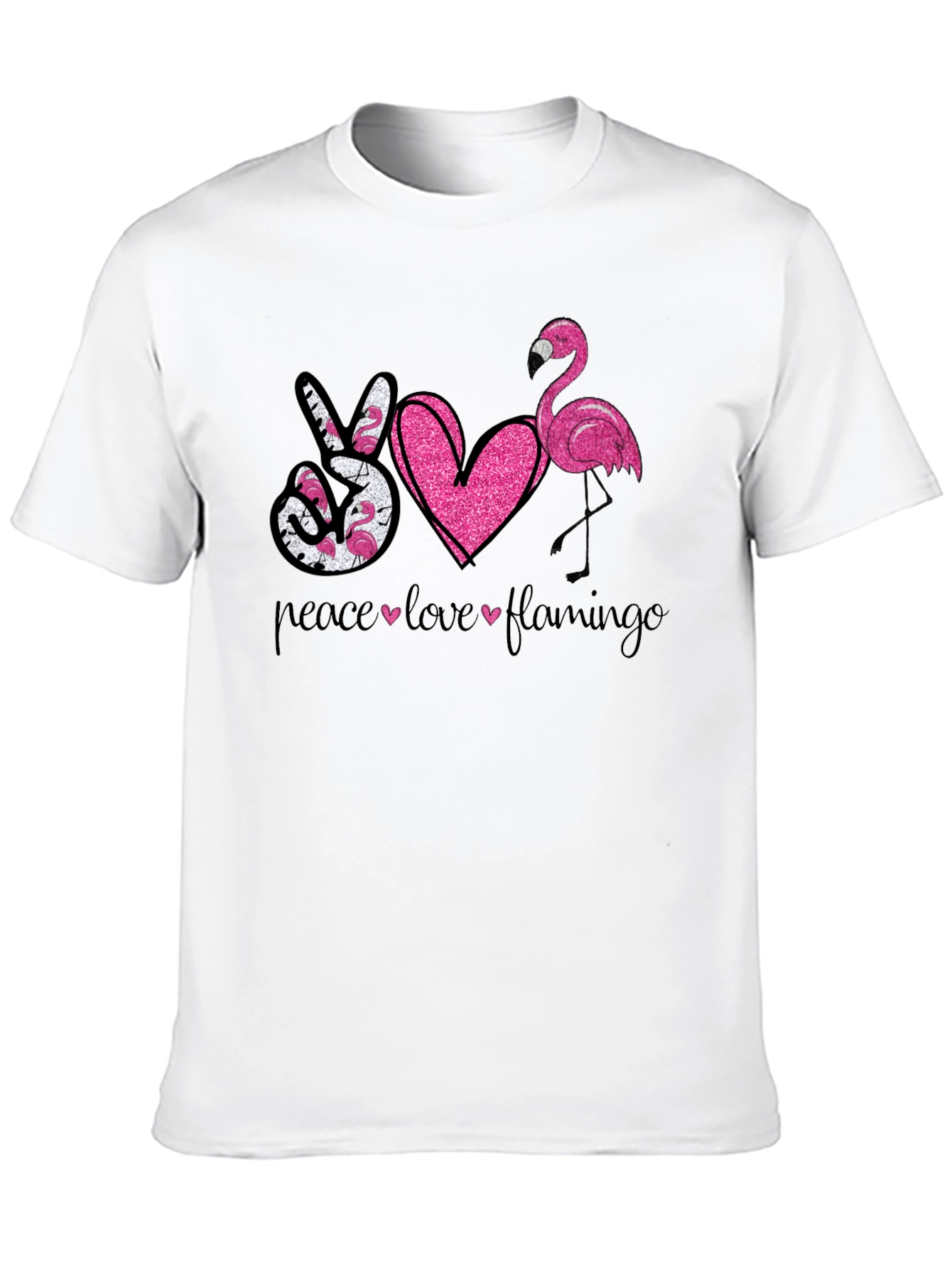 Peace Love Flamingo Graphic Tee