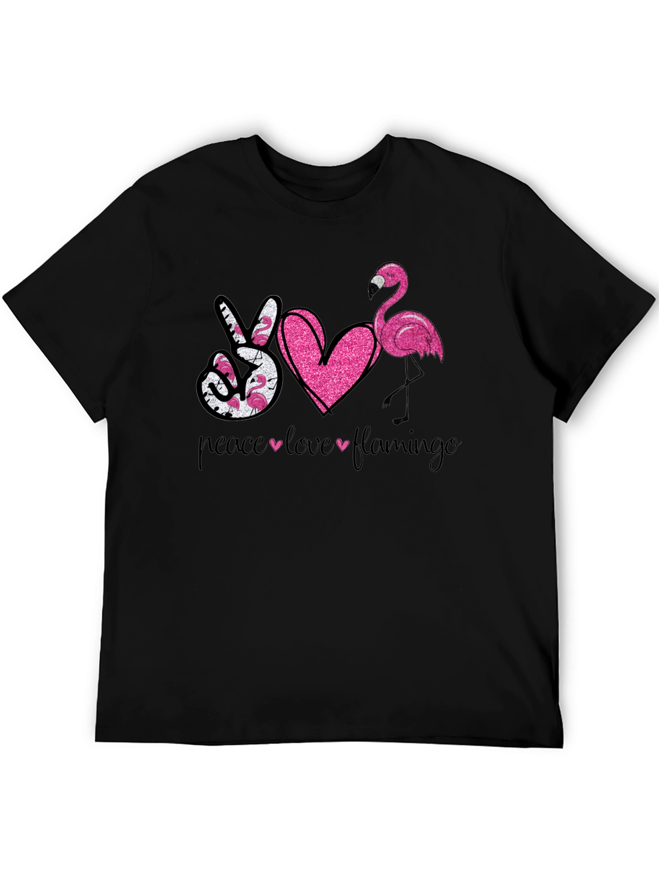 Peace Love Flamingo Graphic Tee