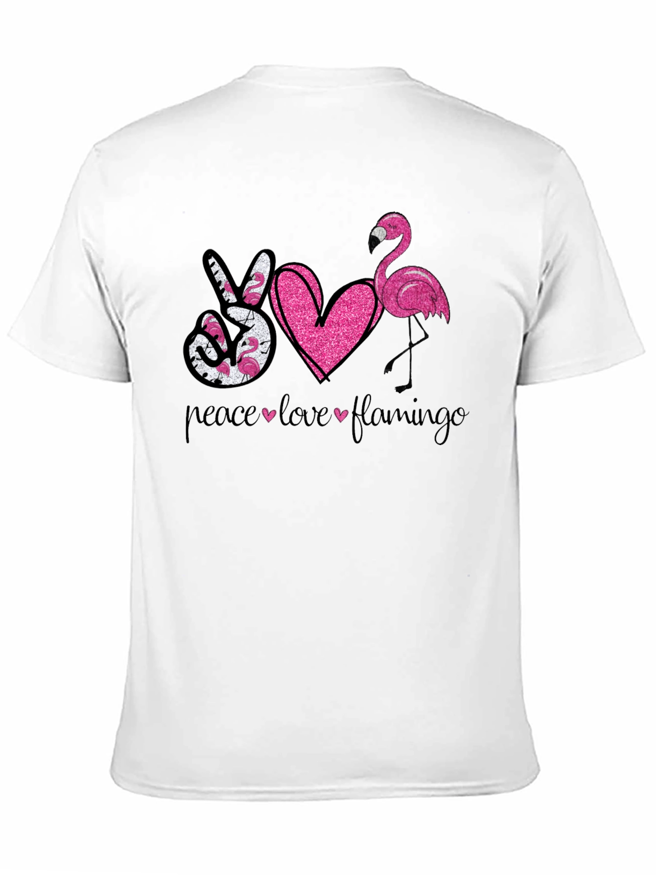 Peace Love Flamingo Graphic Tee