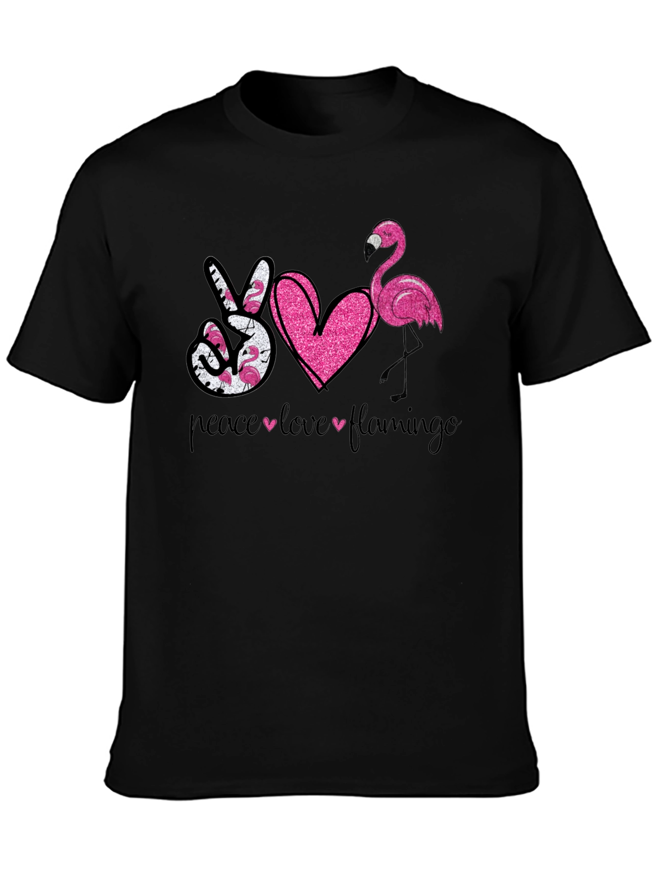 Peace Love Flamingo Graphic Tee