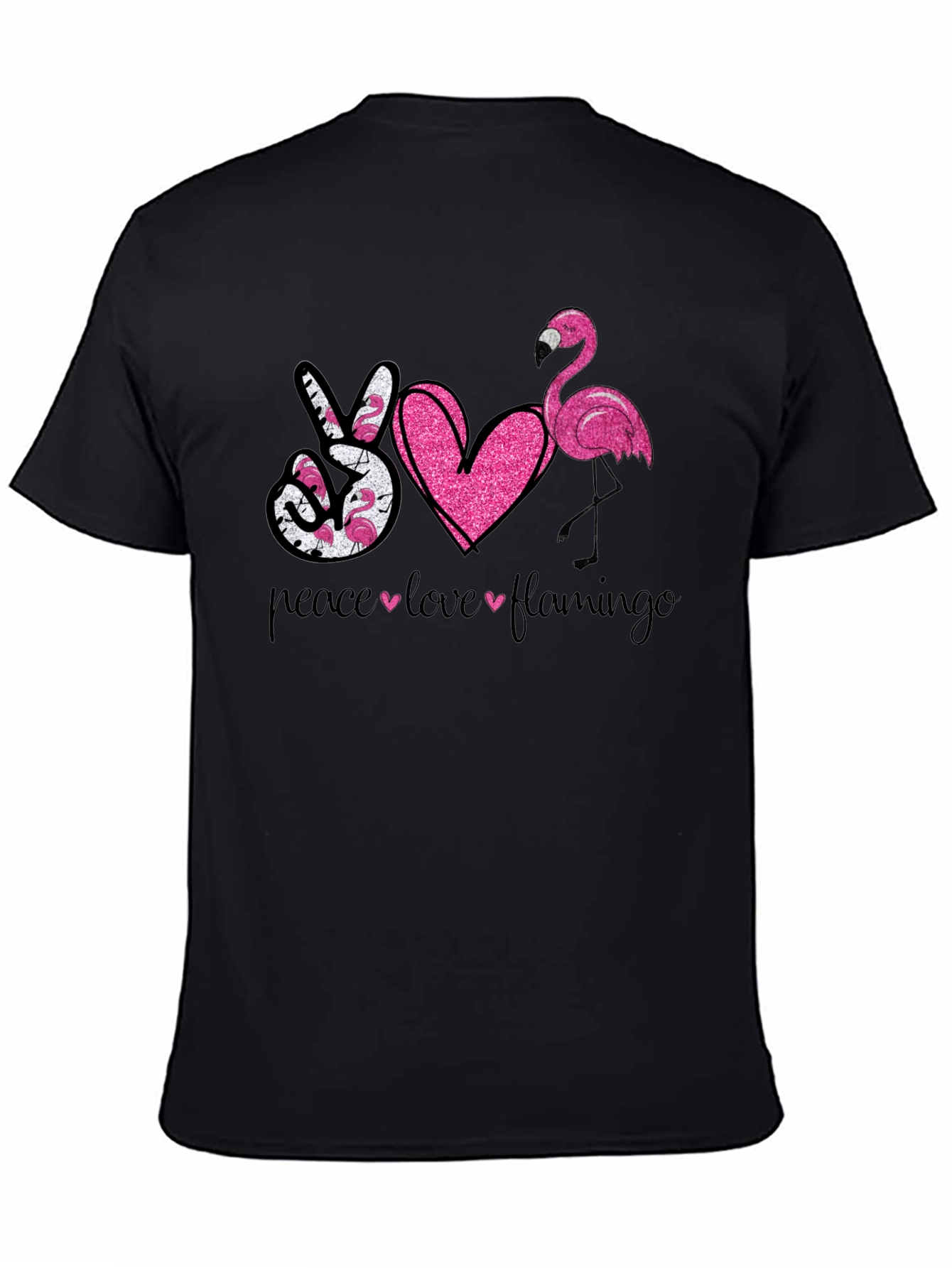 Peace Love Flamingo Graphic Tee