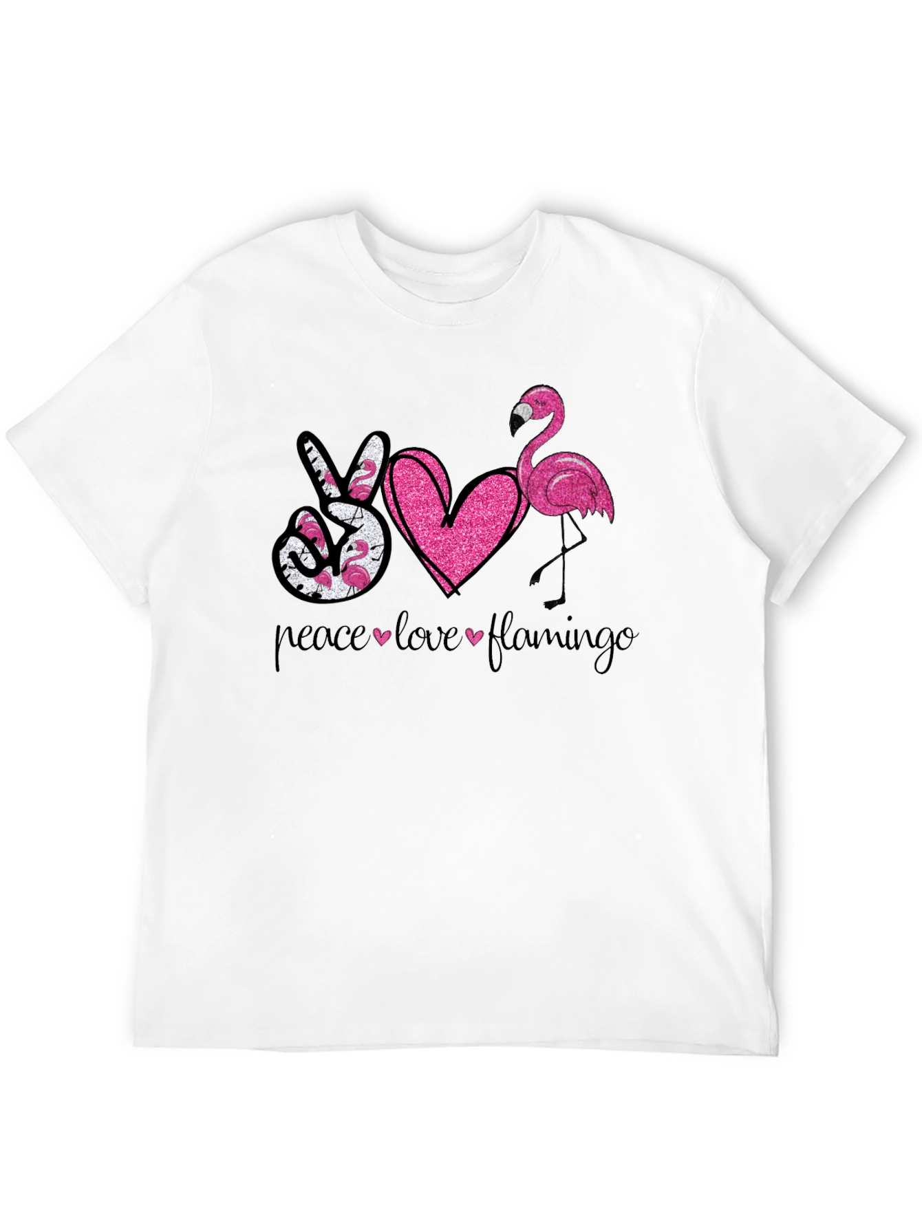 Peace Love Flamingo Graphic Tee