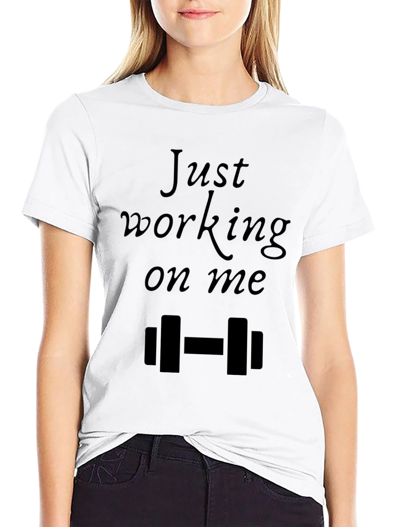 Just Working On Me Black T-Shirt