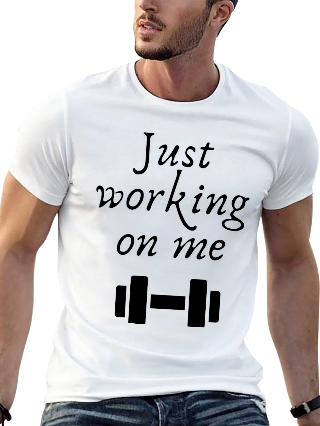 Just Working On Me Black T-Shirt