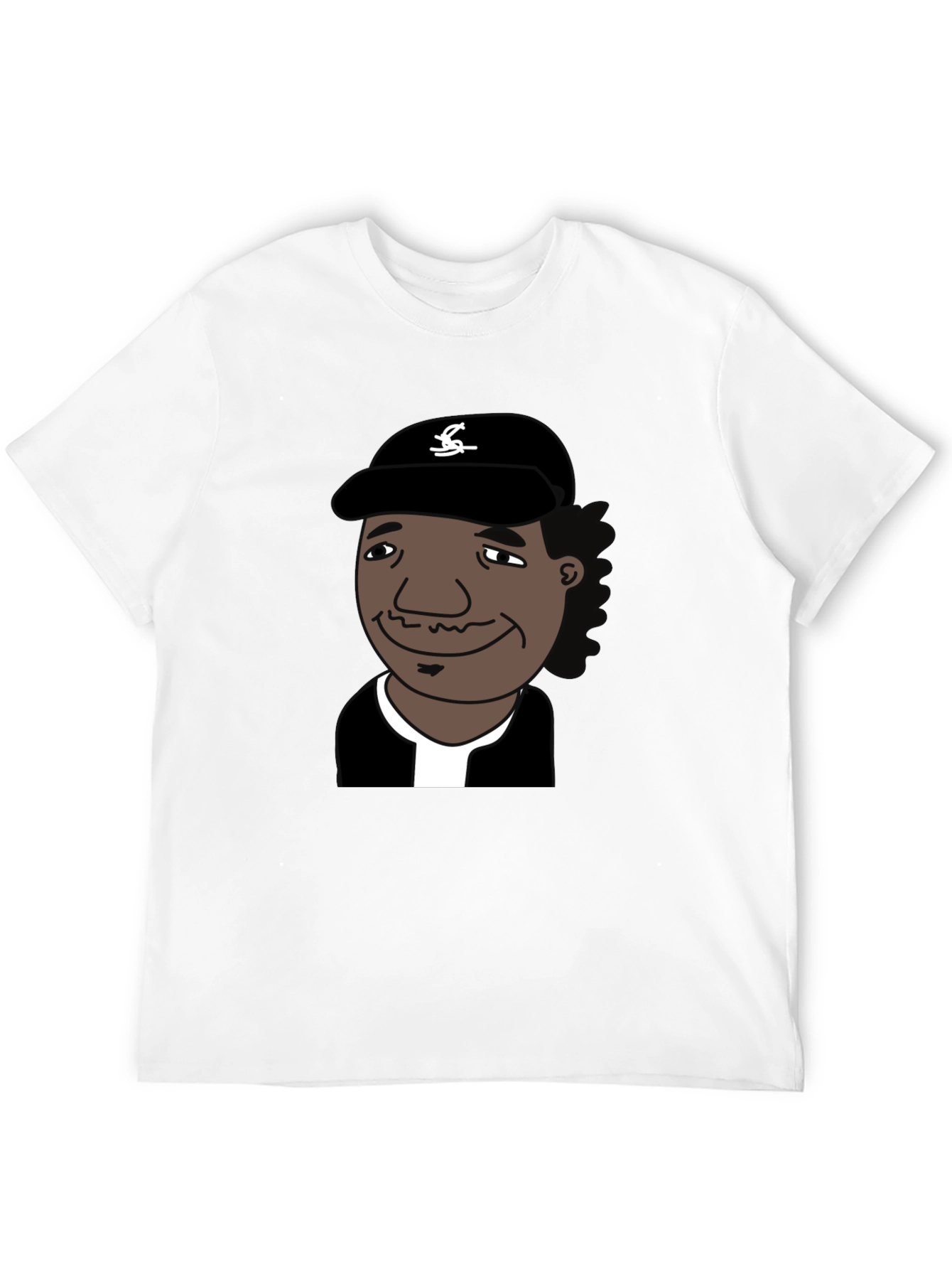 Retro Cartoon Character Graphic Black T-Shirt