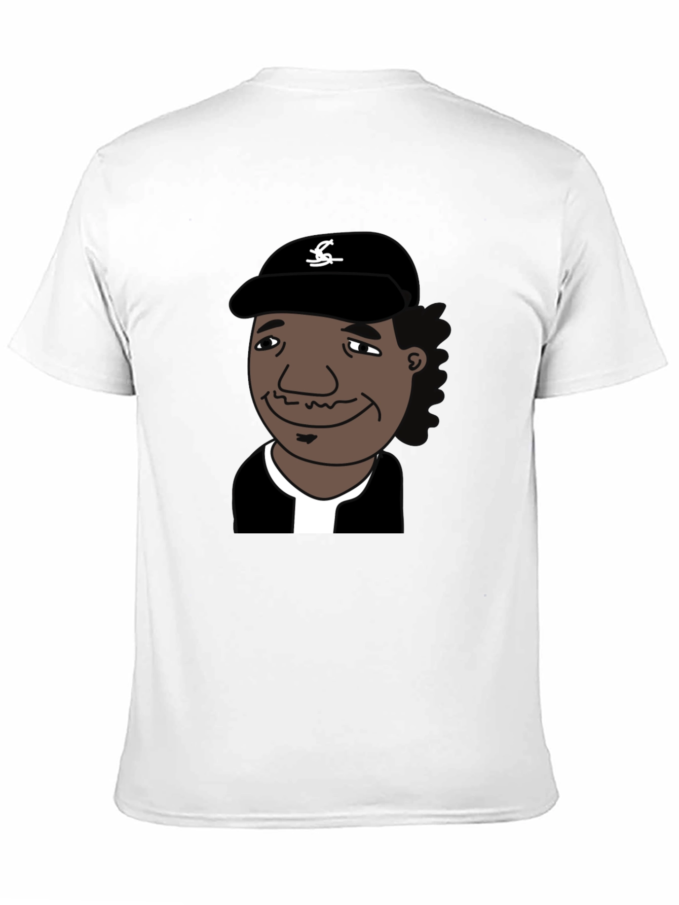 Retro Cartoon Character Graphic Black T-Shirt