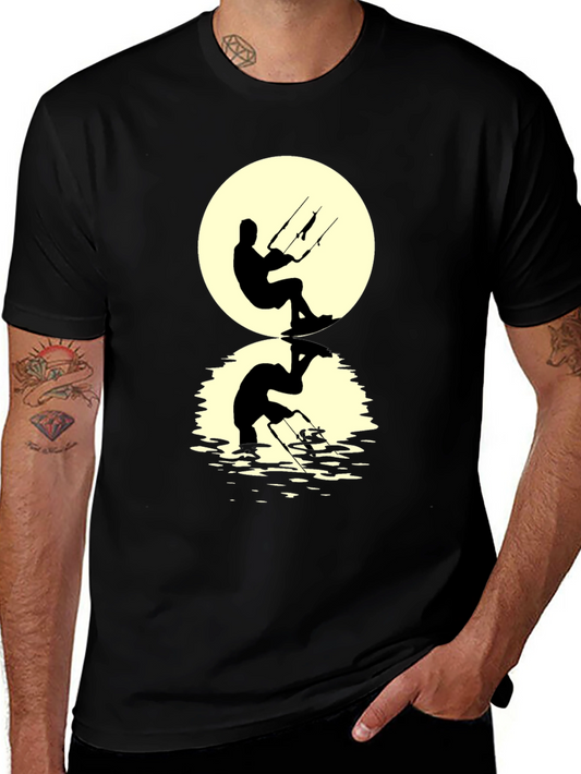 Kite Surfer Silhouette Graphic Tee