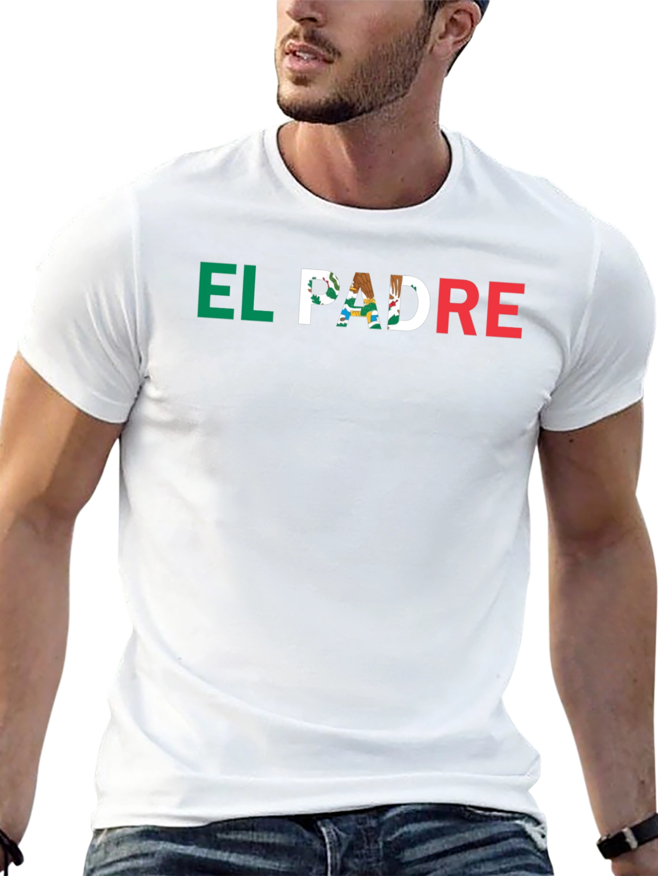 El Padre Mexican Flag T-Shirt - Fathers Day Tee