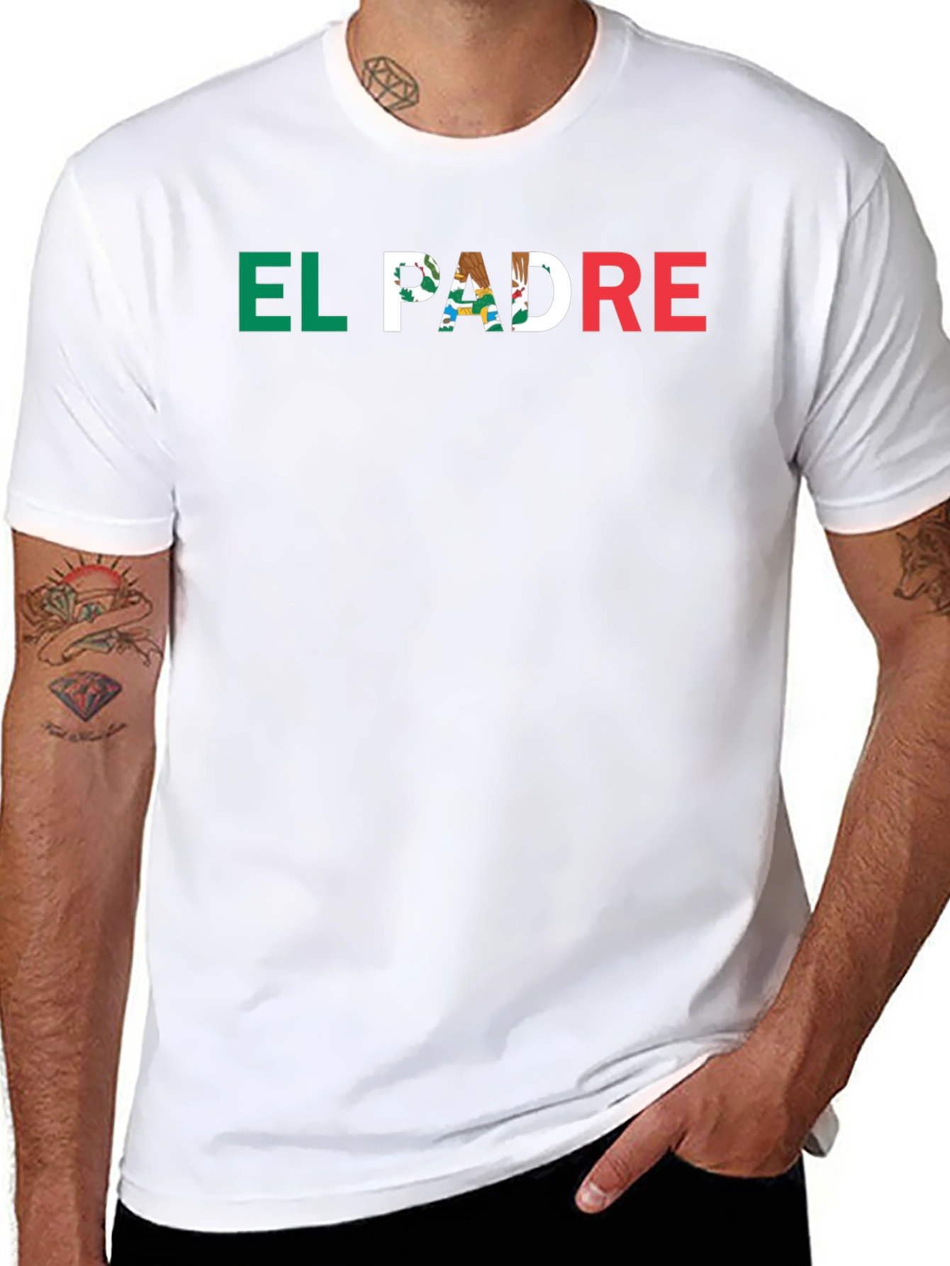 El Padre Mexican Flag T-Shirt - Fathers Day Tee
