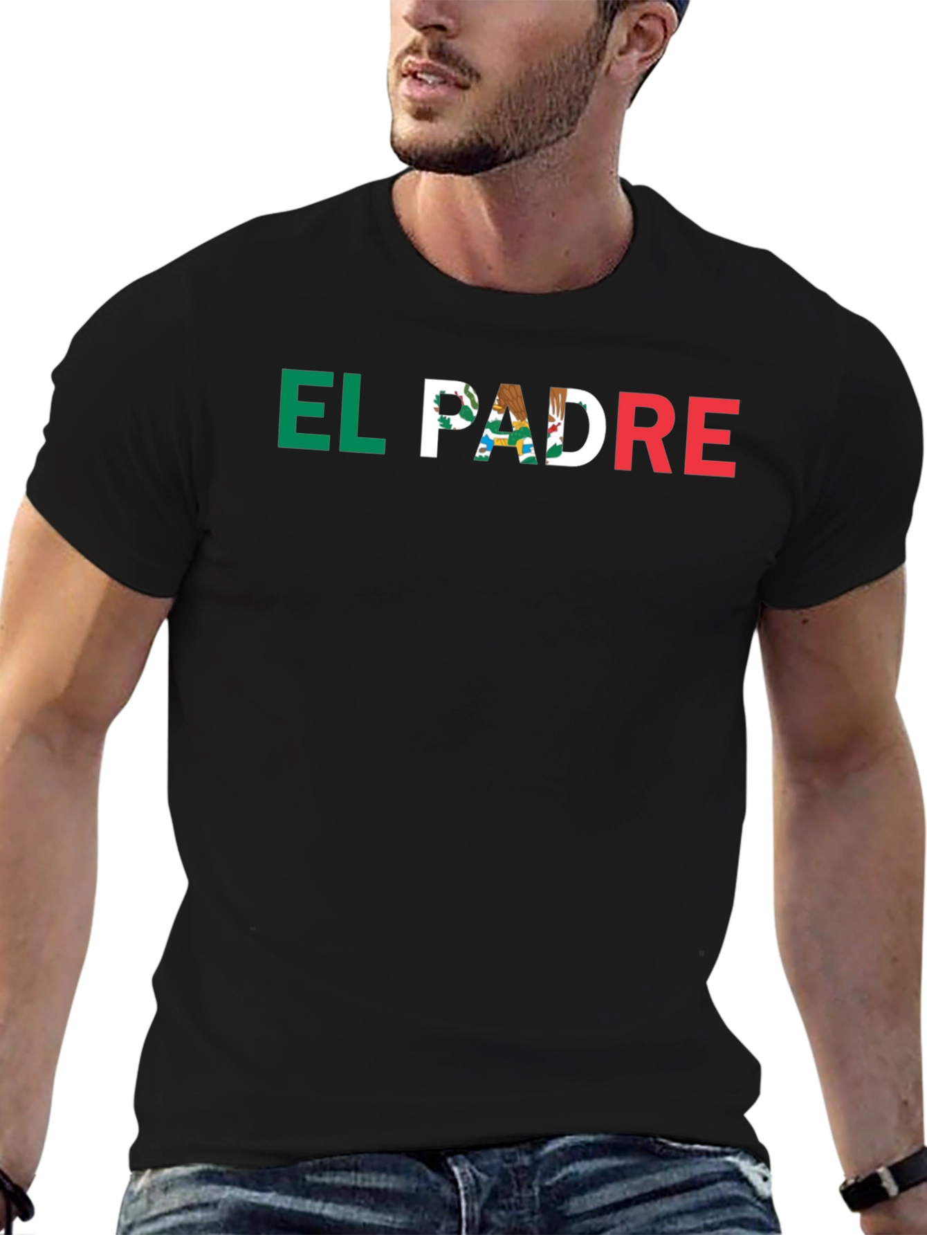 El Padre Mexican Flag T-Shirt - Fathers Day Tee