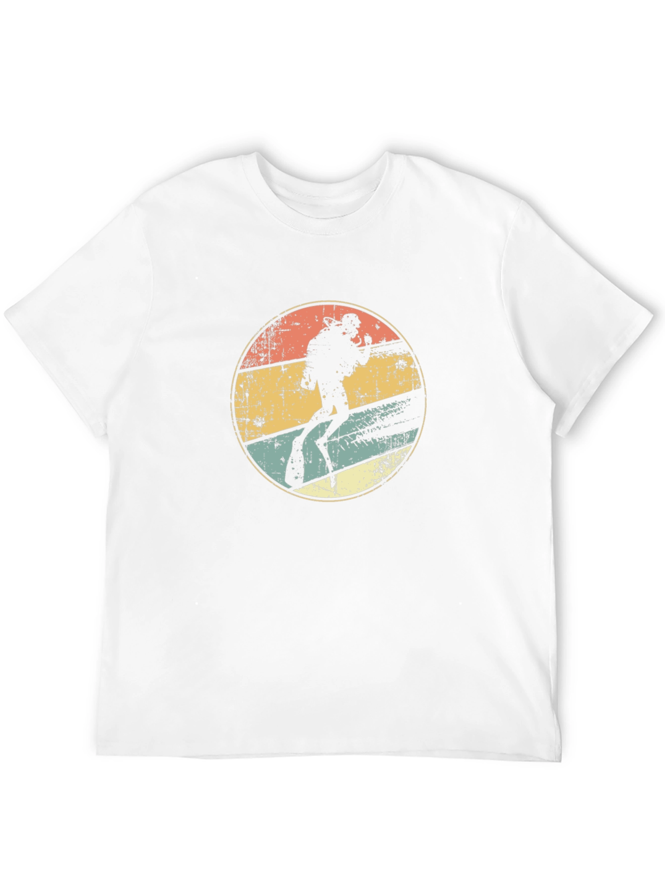 Diver Silhouette Retro Graphic T-Shirt
