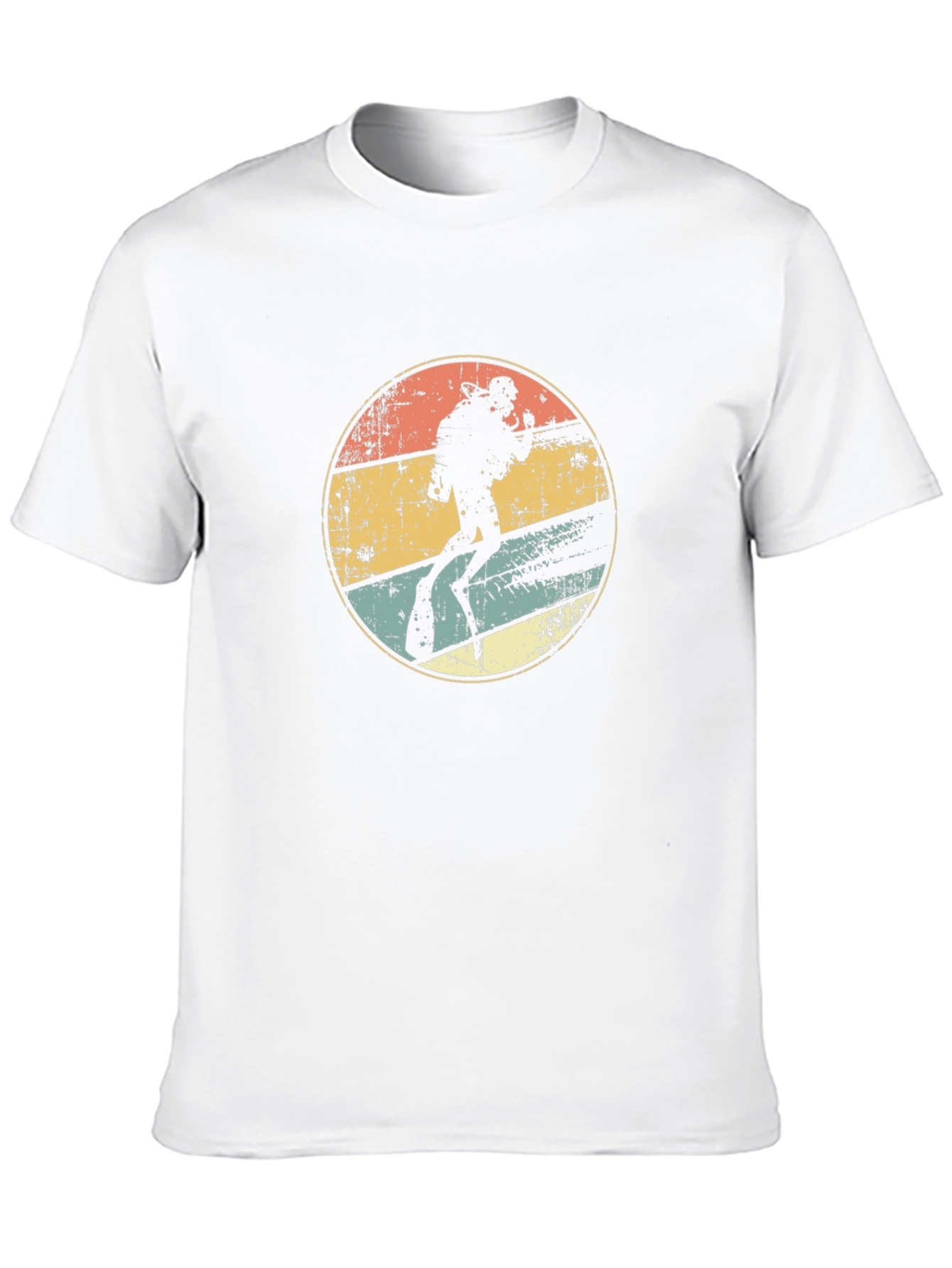 Diver Silhouette Retro Graphic T-Shirt