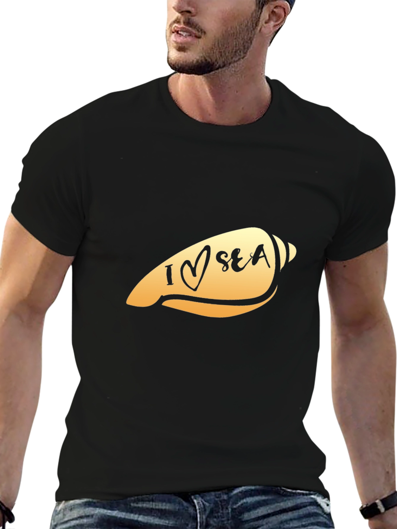 I Love Sea Shell Graphic T-Shirt