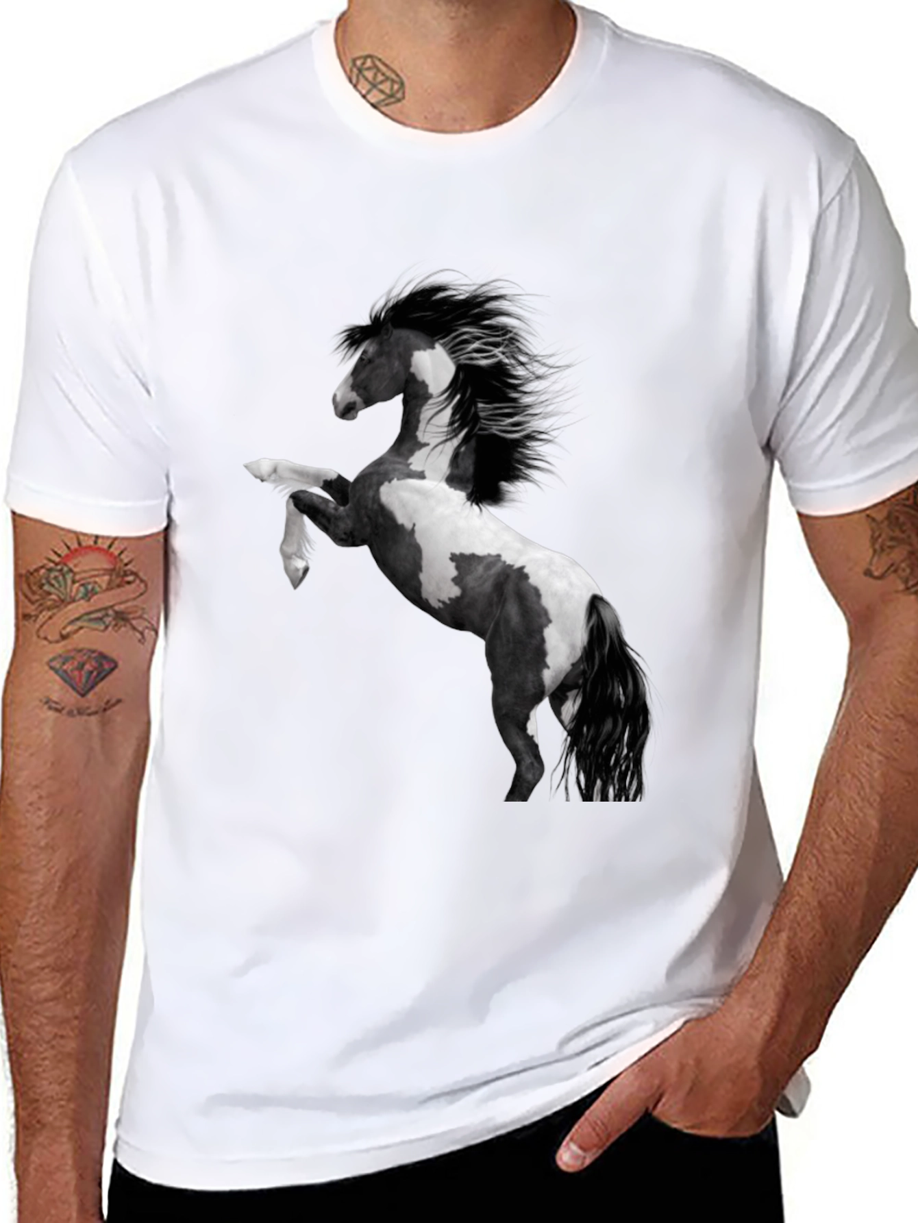 Horse Graphic Print T-Shirt