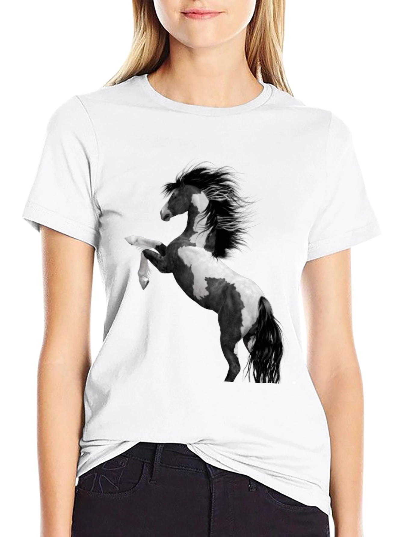 Horse Graphic Print T-Shirt