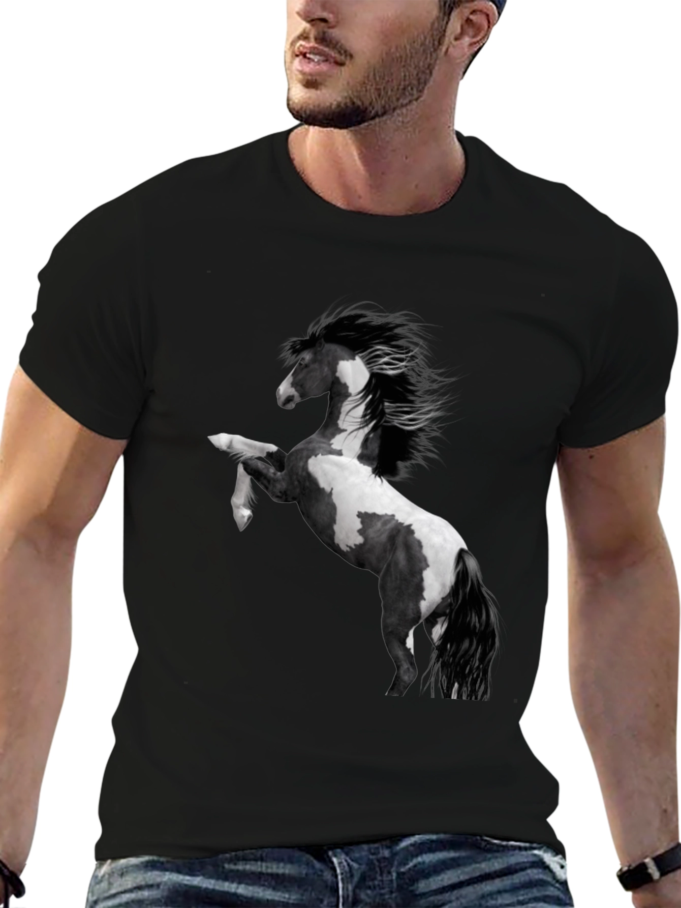 Horse Graphic Print T-Shirt