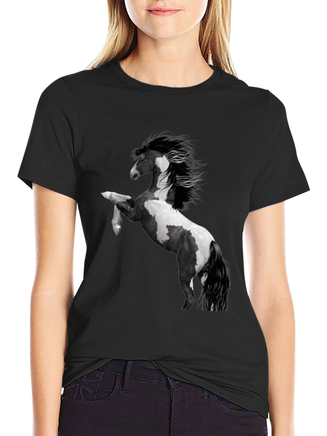 Horse Graphic Print T-Shirt
