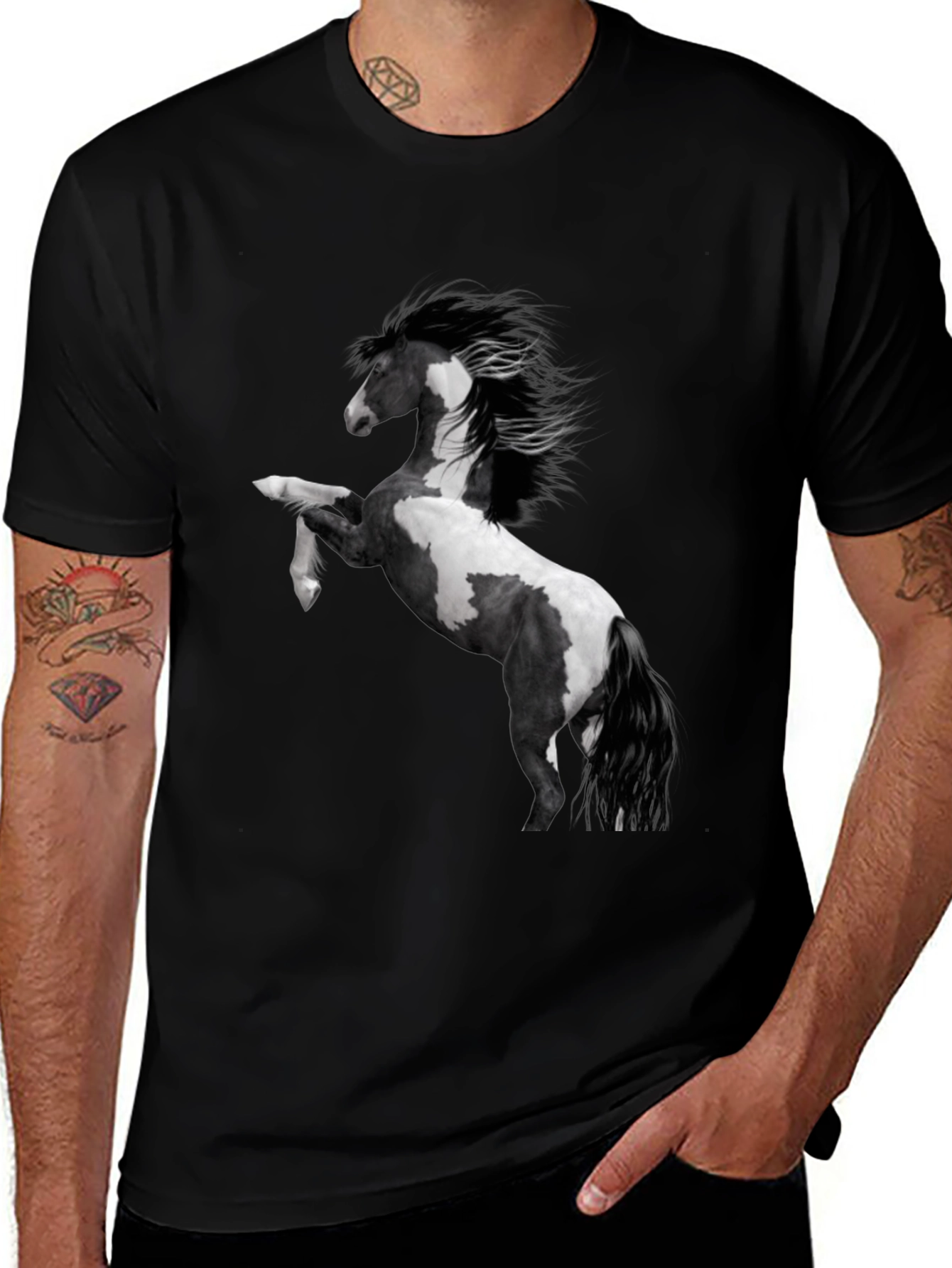 Horse Graphic Print T-Shirt