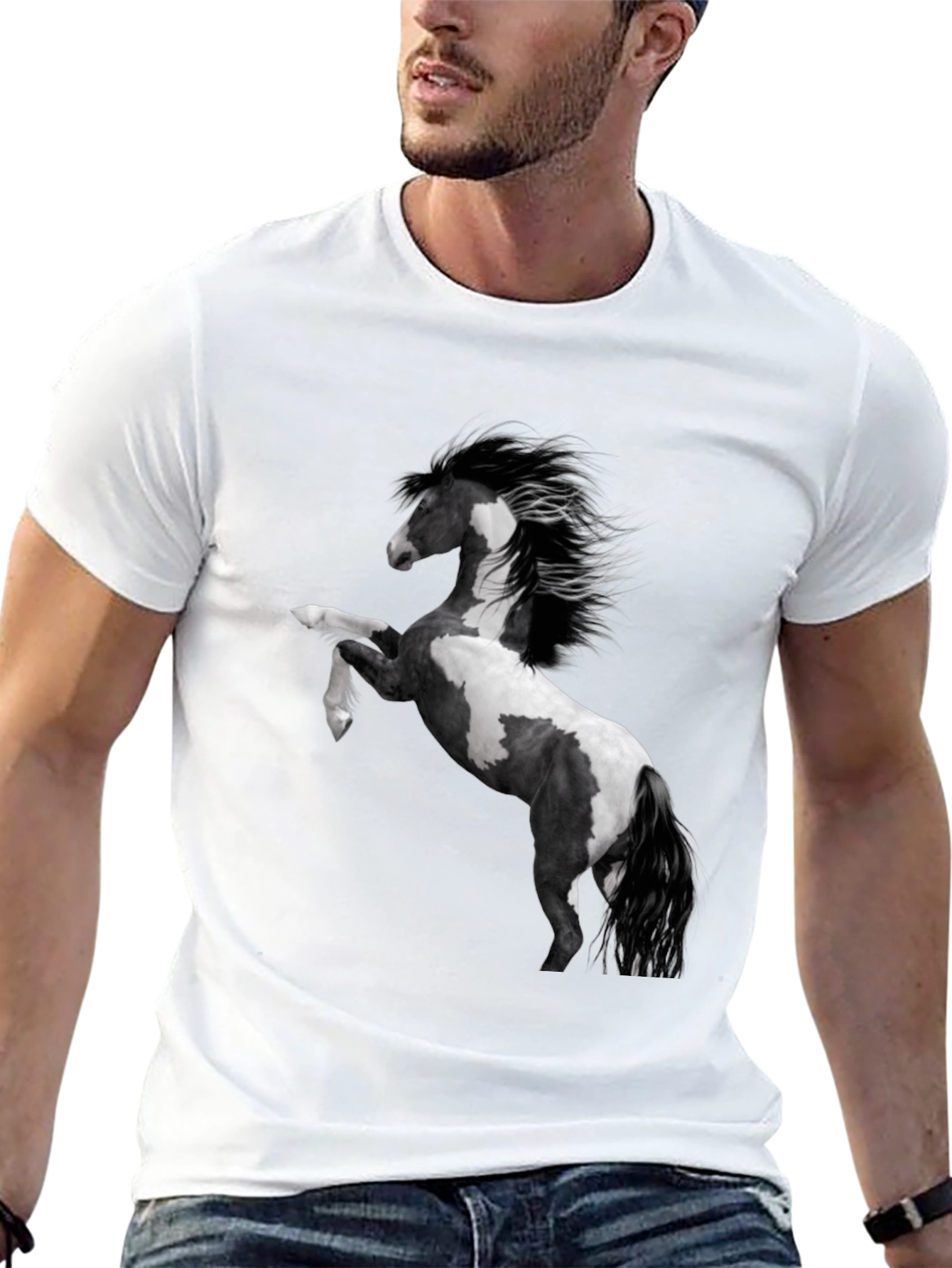 Horse Graphic Print T-Shirt