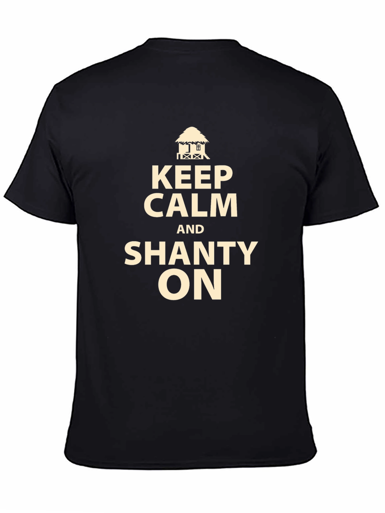 Keep Calm and Shanty On Black T-Shirt