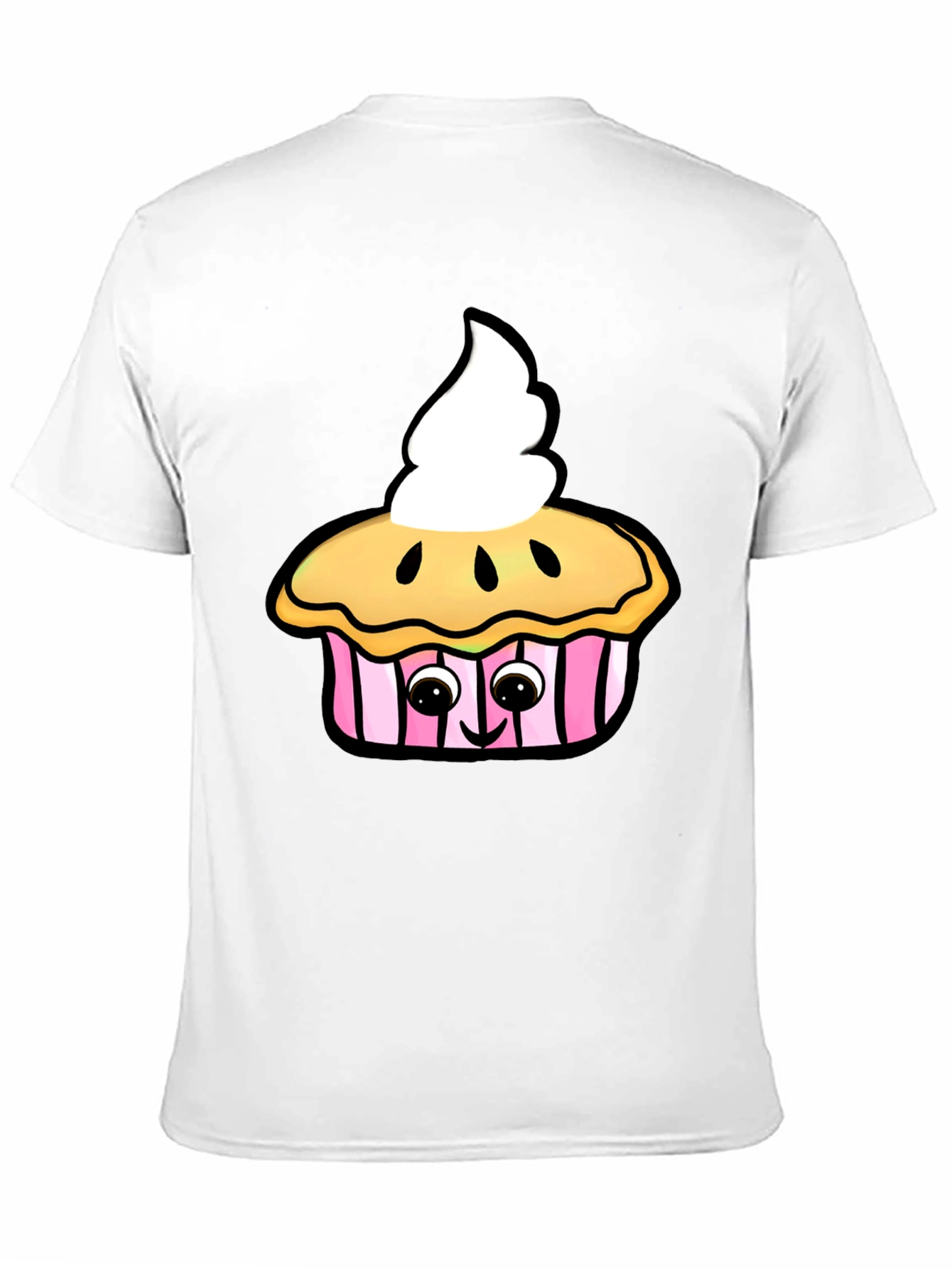 Cute Cupcake Graphic Black T-Shirt