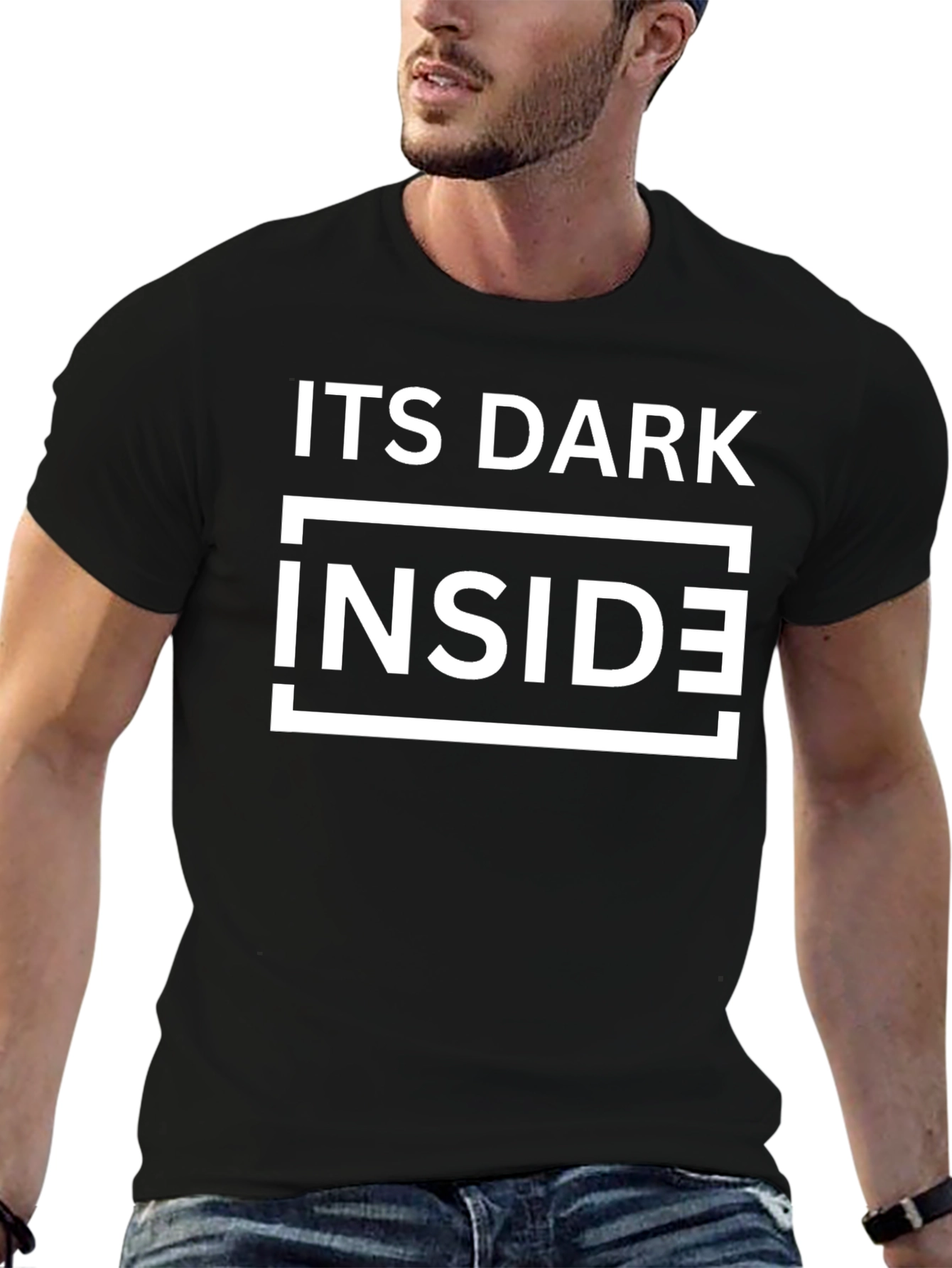 Its Dark Inside Graphic Tee - Mens Black T-Shirt