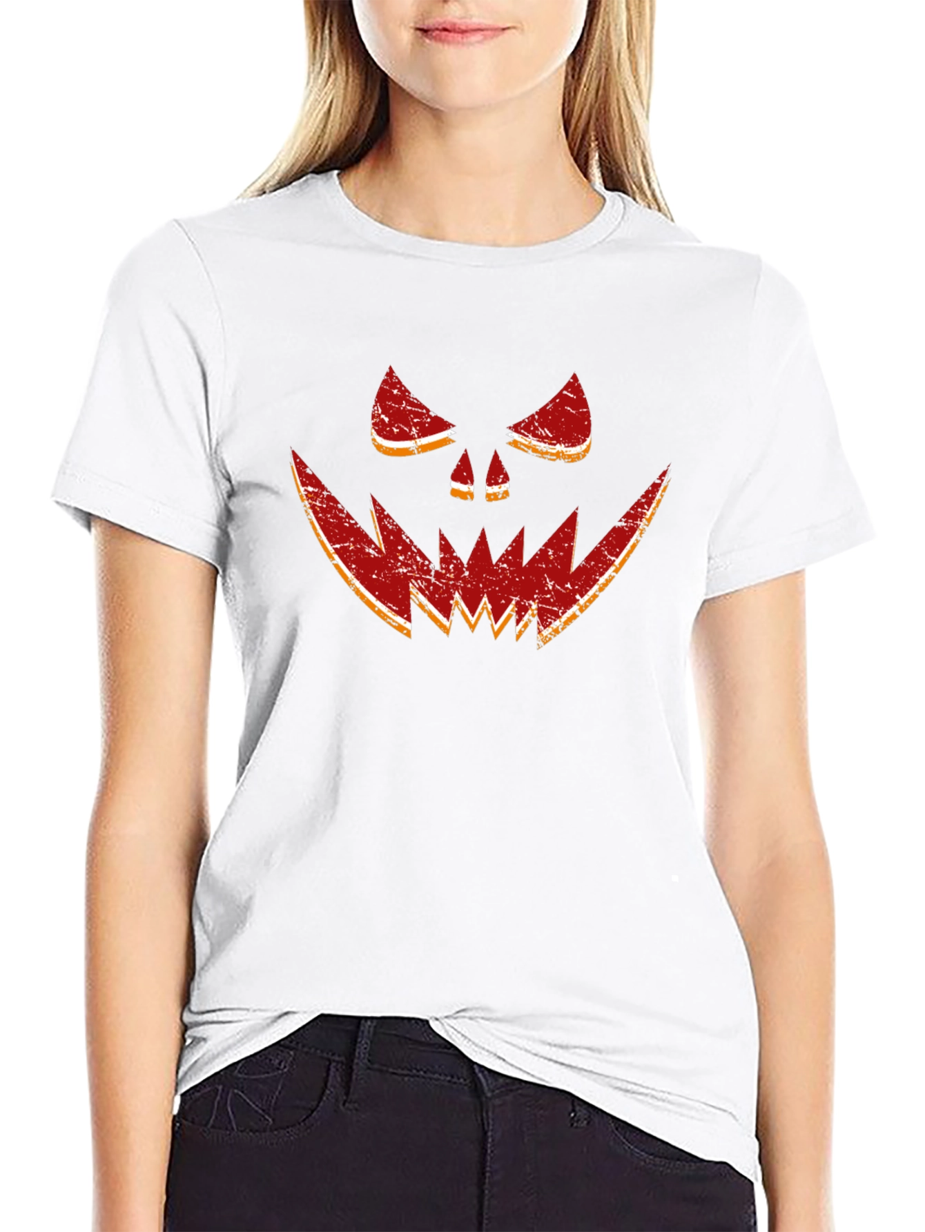 Halloween Graphic Tee: Pumpkin Face