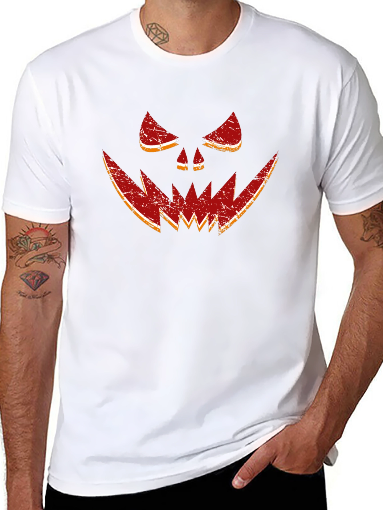 Halloween Graphic Tee: Pumpkin Face