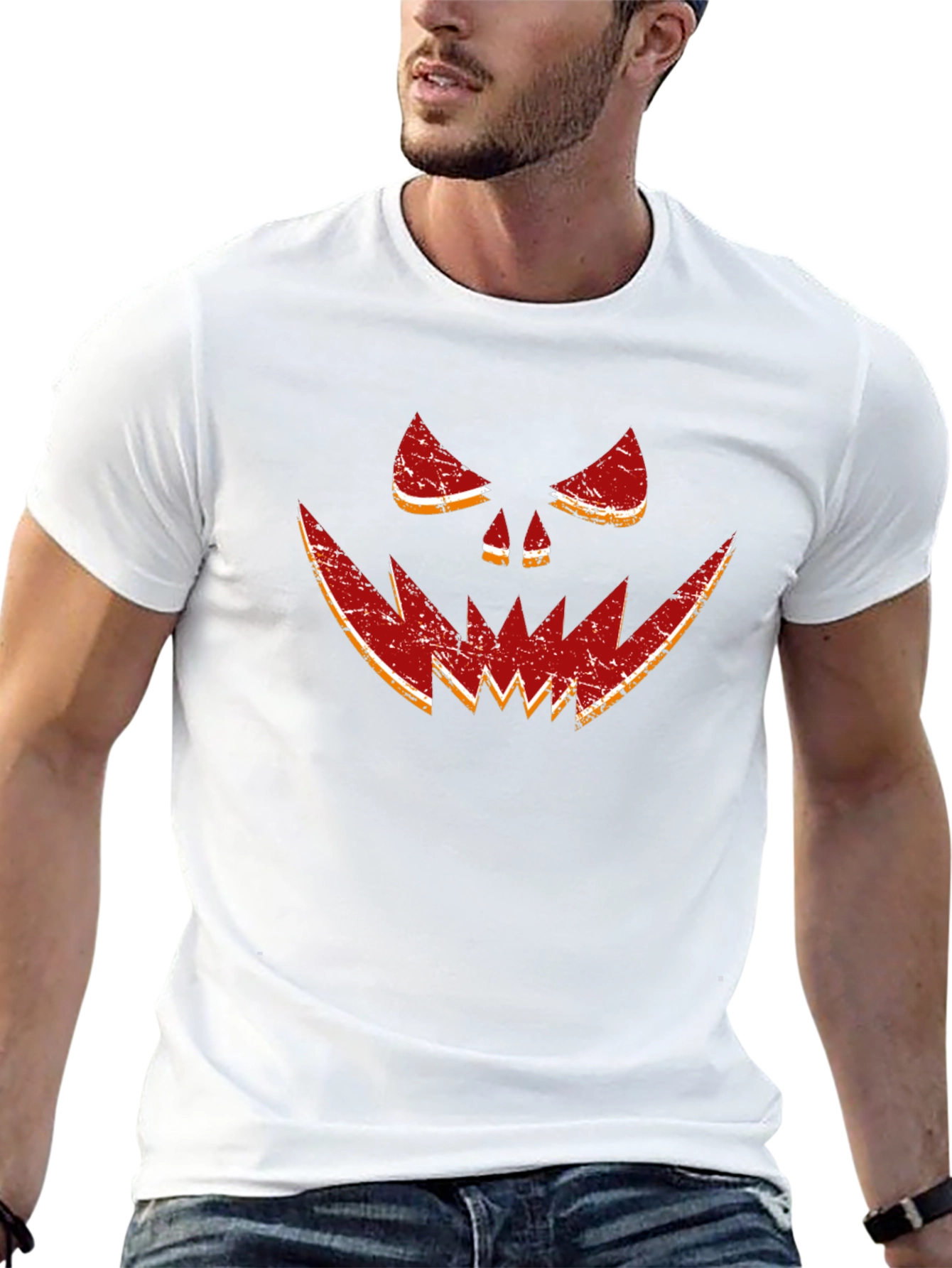 Halloween Graphic Tee: Pumpkin Face