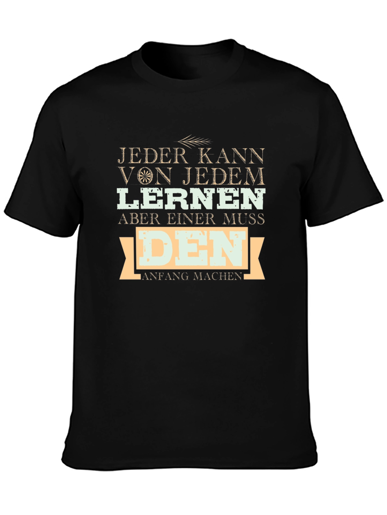 Inspirational German T-Shirt: Jeder Kann Lernen Tee