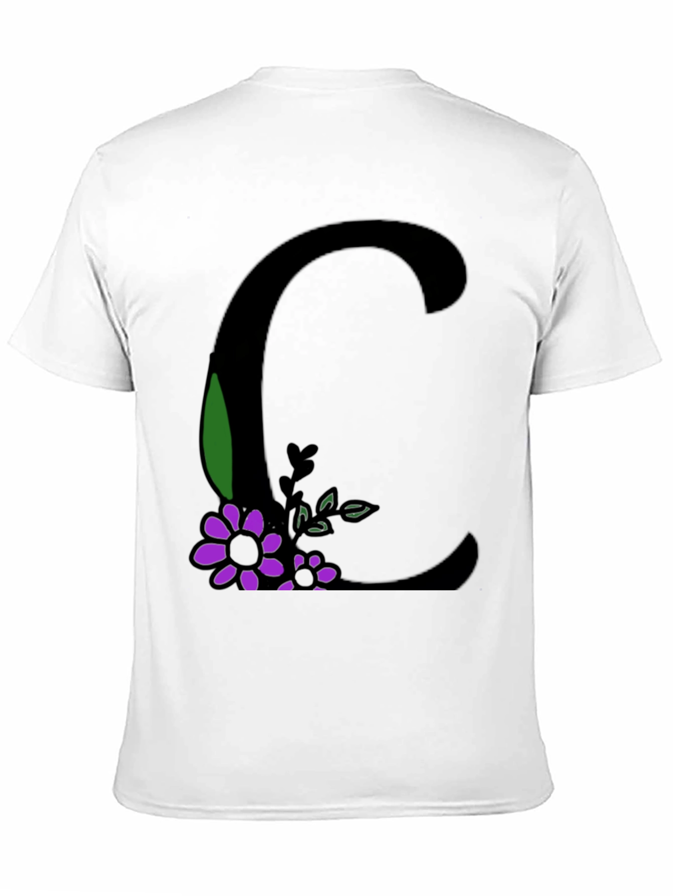 Floral Initial C Graphic T-Shirt