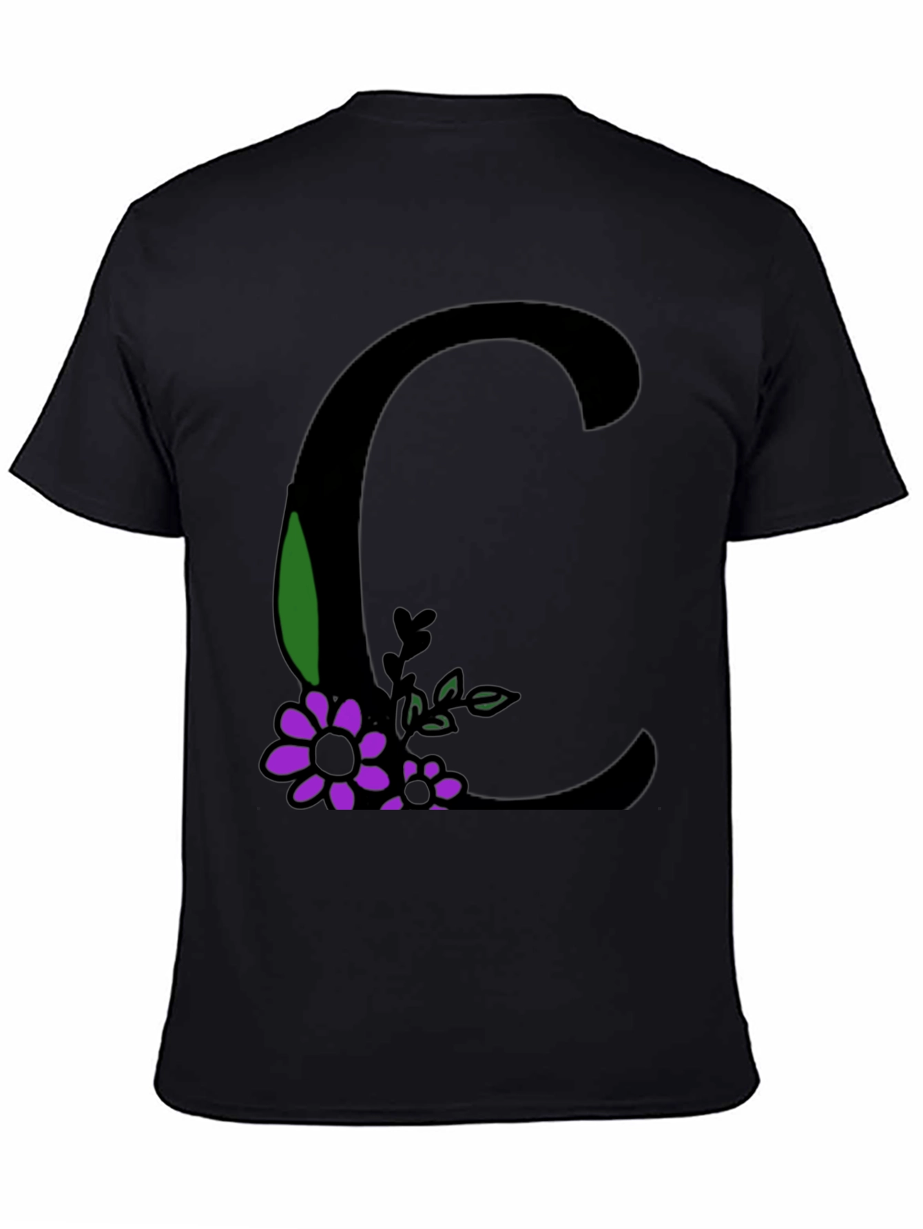 Floral Initial C Graphic T-Shirt