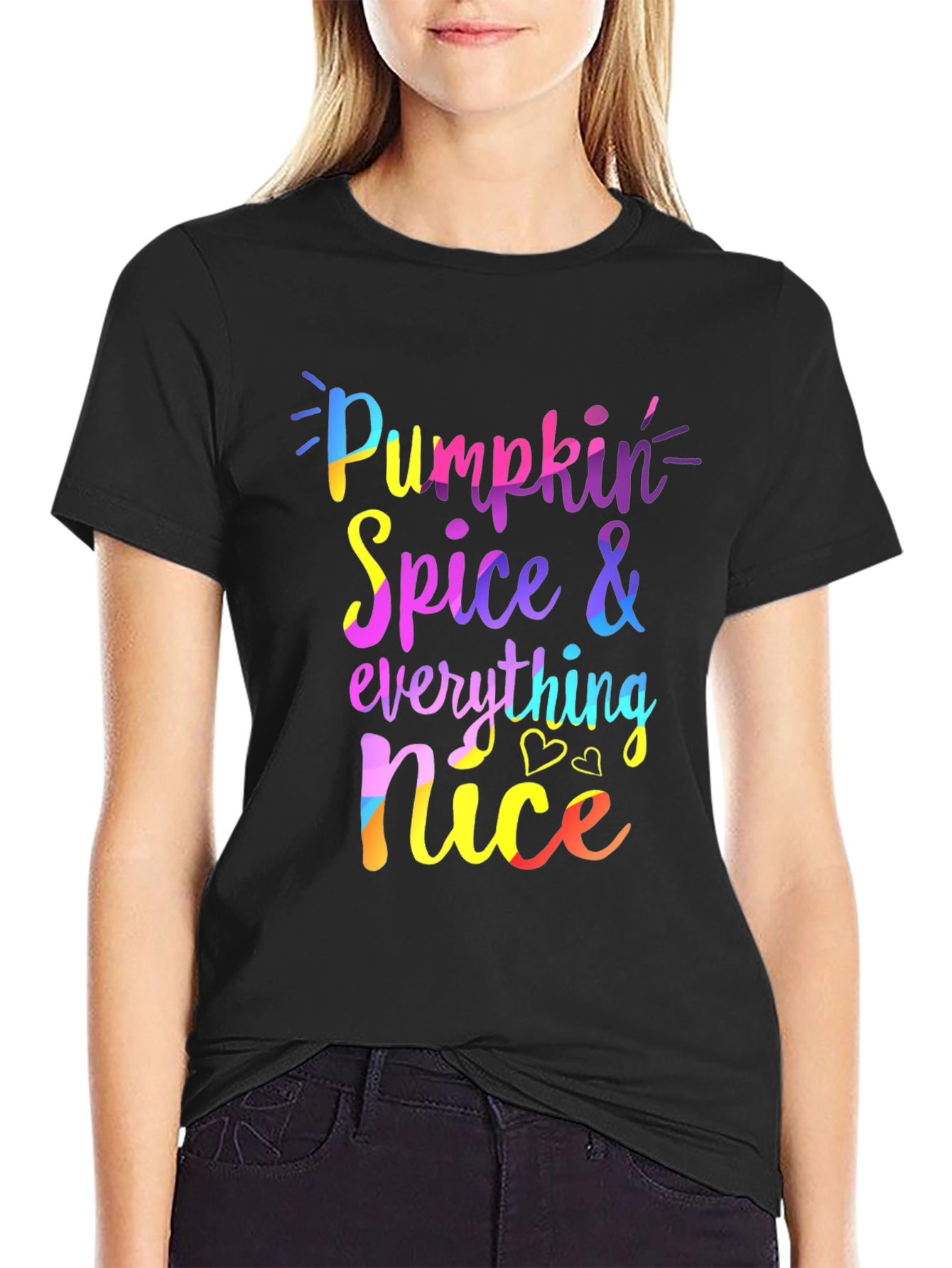 Pumpkin Spice Everything Nice Black Tee