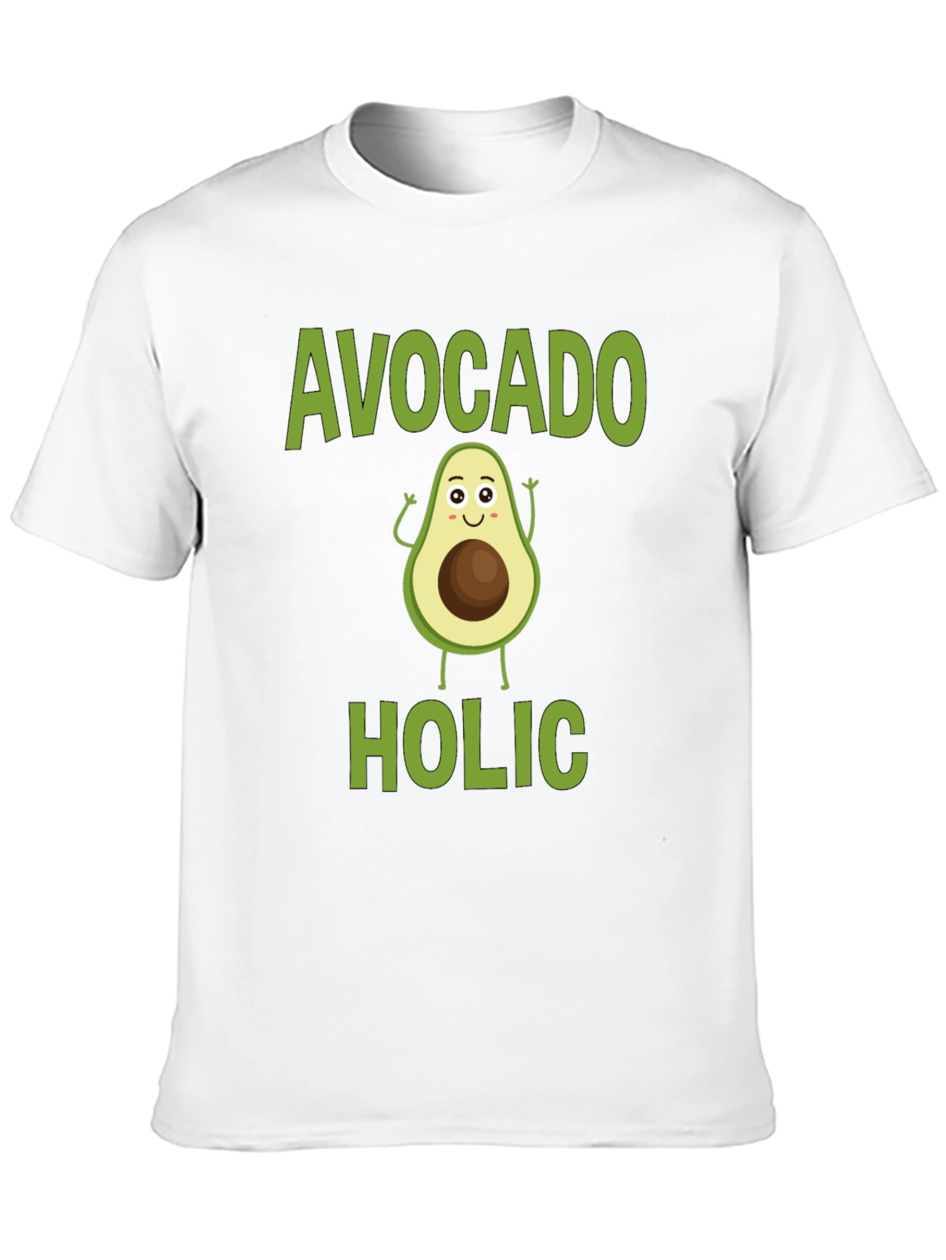 Avocado-holic Graphic Tee - Black Cotton T-Shirt