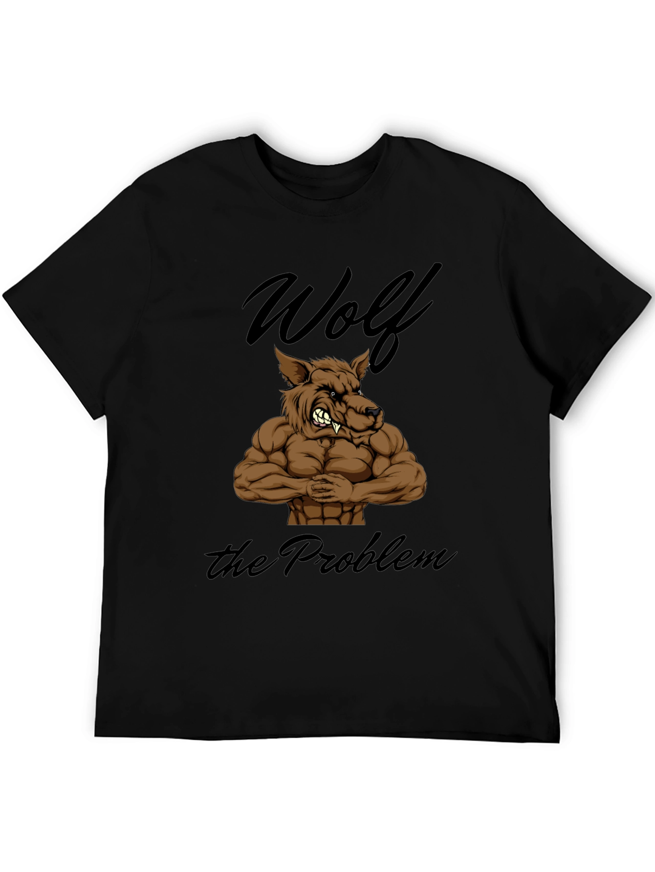Wolf The Problem Graphic T-Shirt - Mens Black Tee