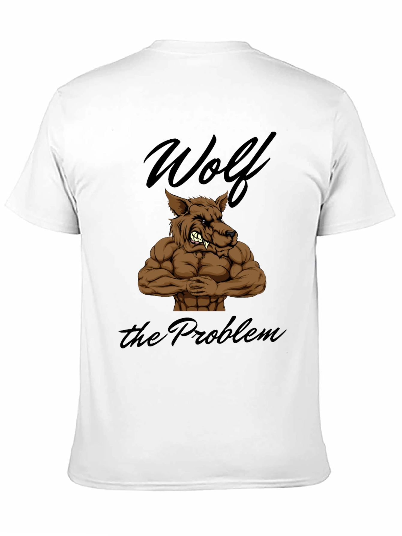 Wolf The Problem Graphic T-Shirt - Mens Black Tee