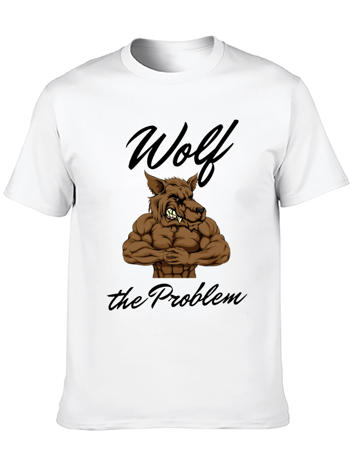 Wolf The Problem Graphic T-Shirt - Mens Black Tee