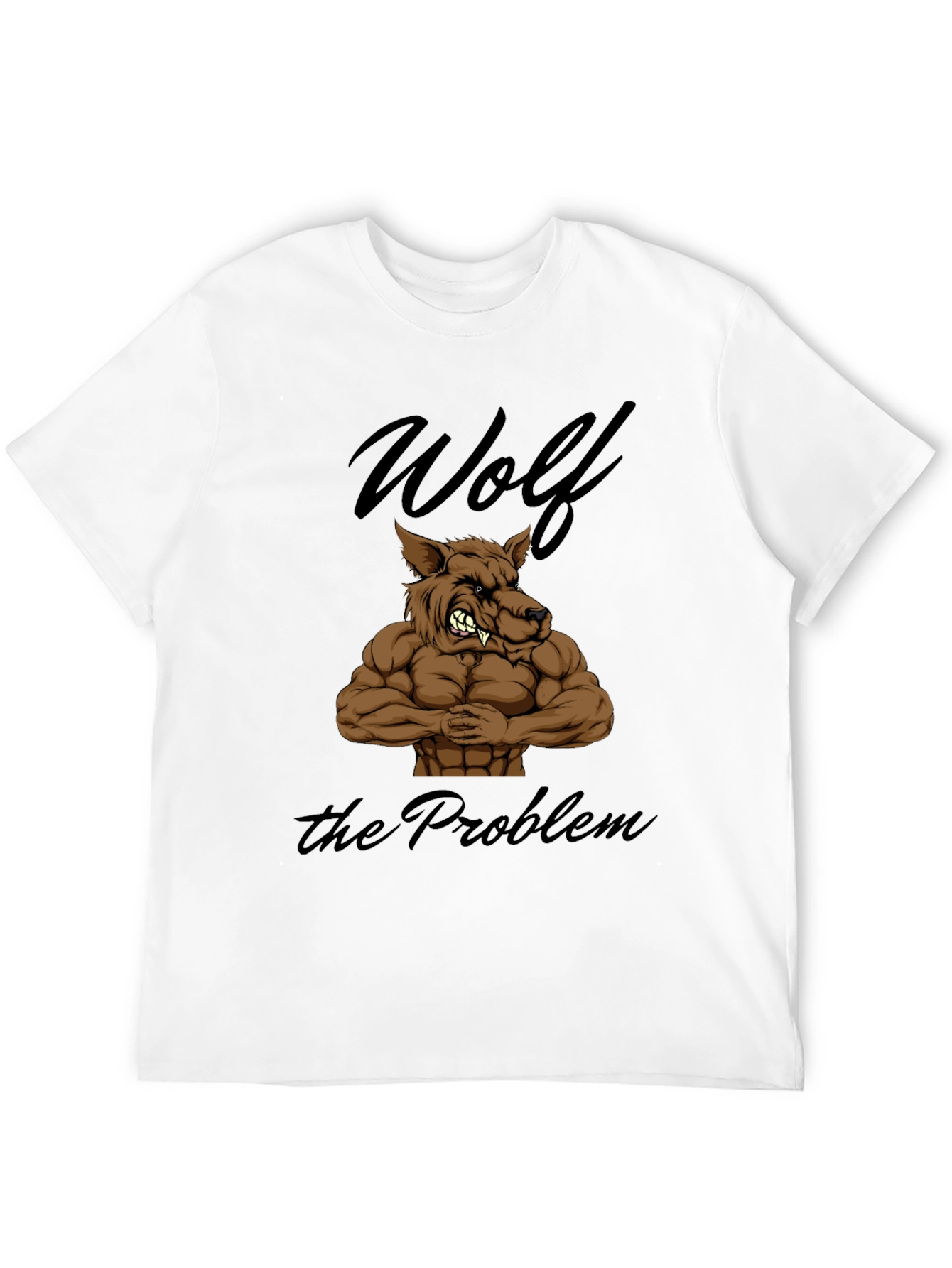 Wolf The Problem Graphic T-Shirt - Mens Black Tee