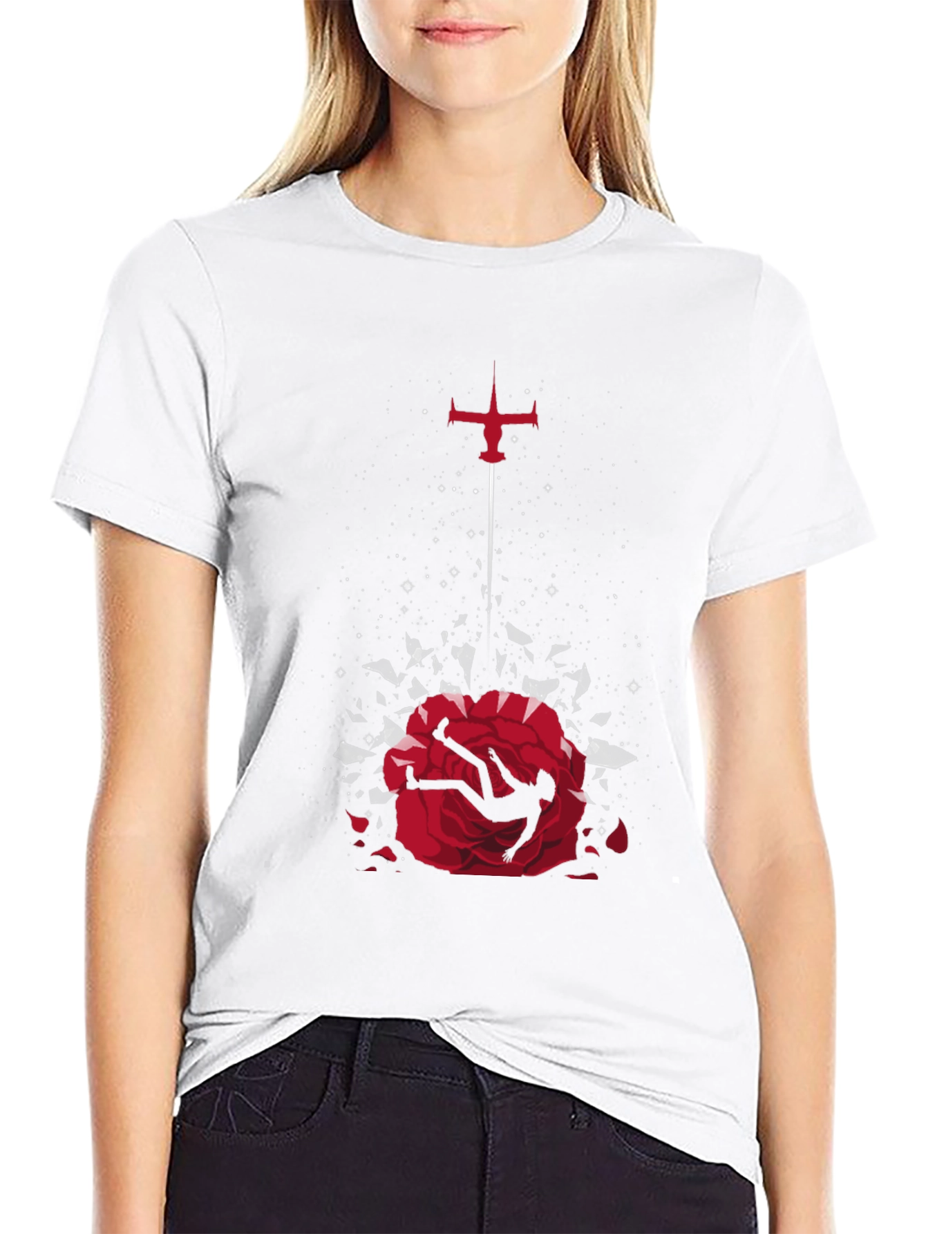 Cowboy Bebop Falling Rose Graphic Tee - Black