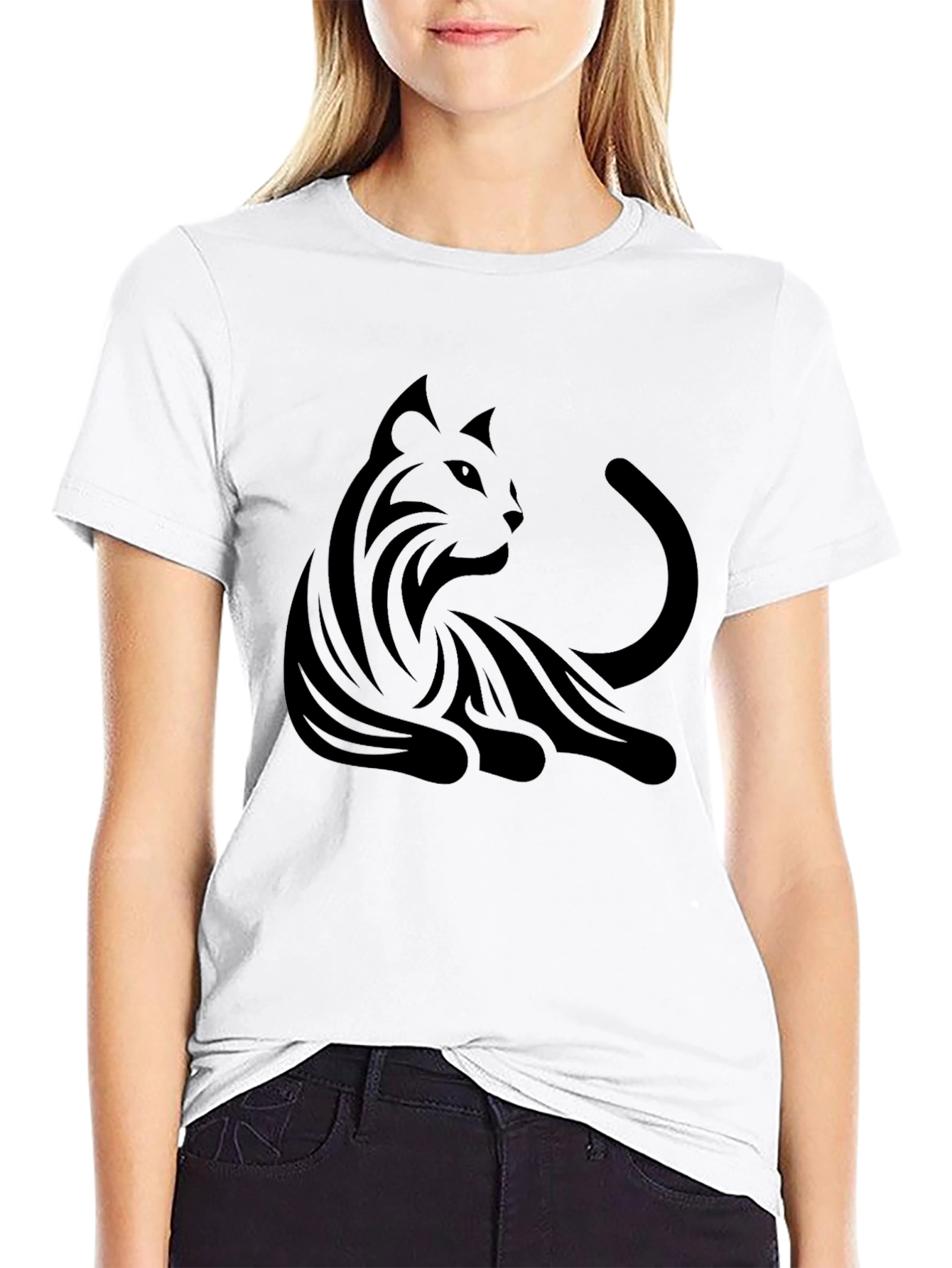 Black Cat Graphic T-Shirt - Mens Fashion