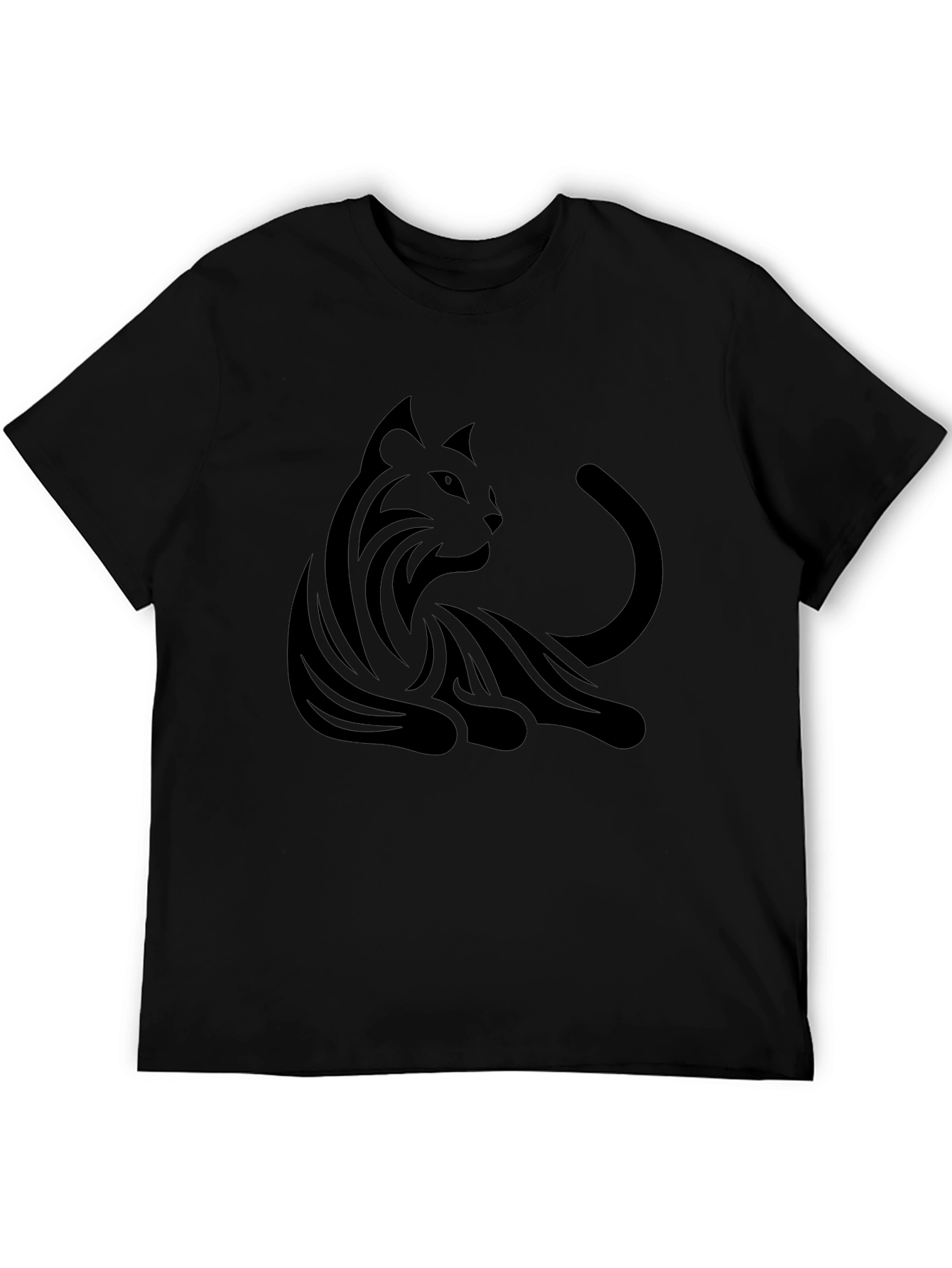 Black Cat Graphic T-Shirt - Mens Fashion