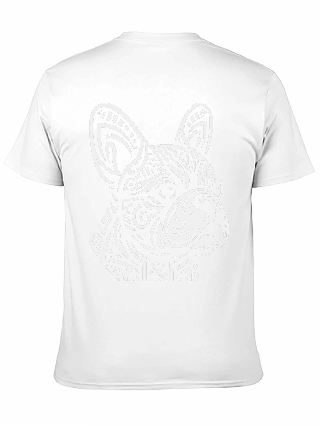 Dog Head Graphic Tee - Black Crew Neck T-Shirt