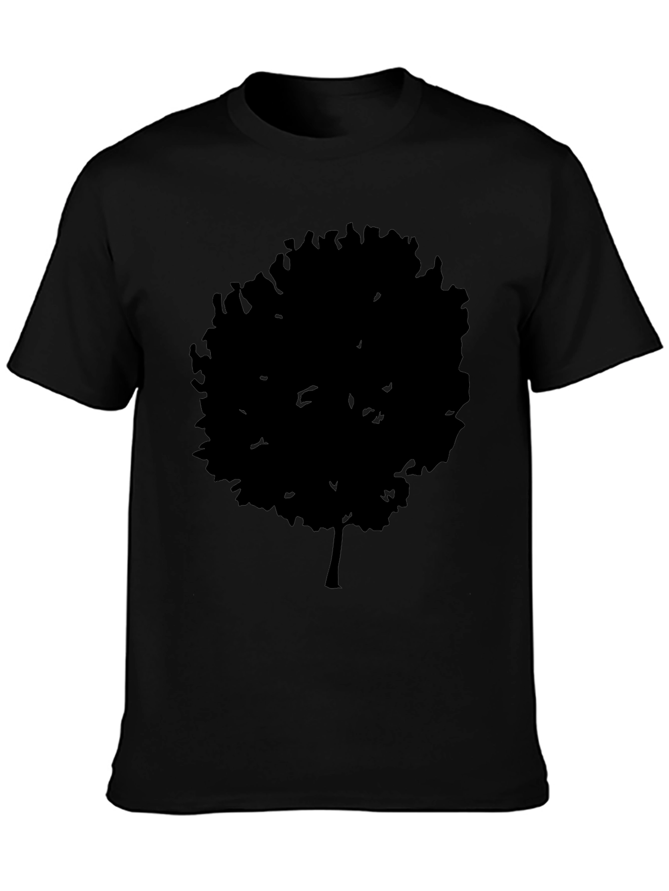 Silhouette Tree Black Graphic Tee - Modern Casual Style